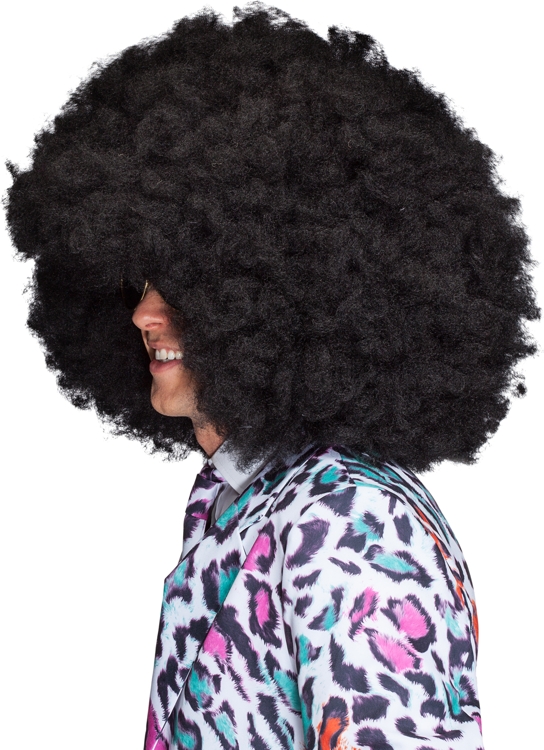 Perücke Super Afro, schwarz