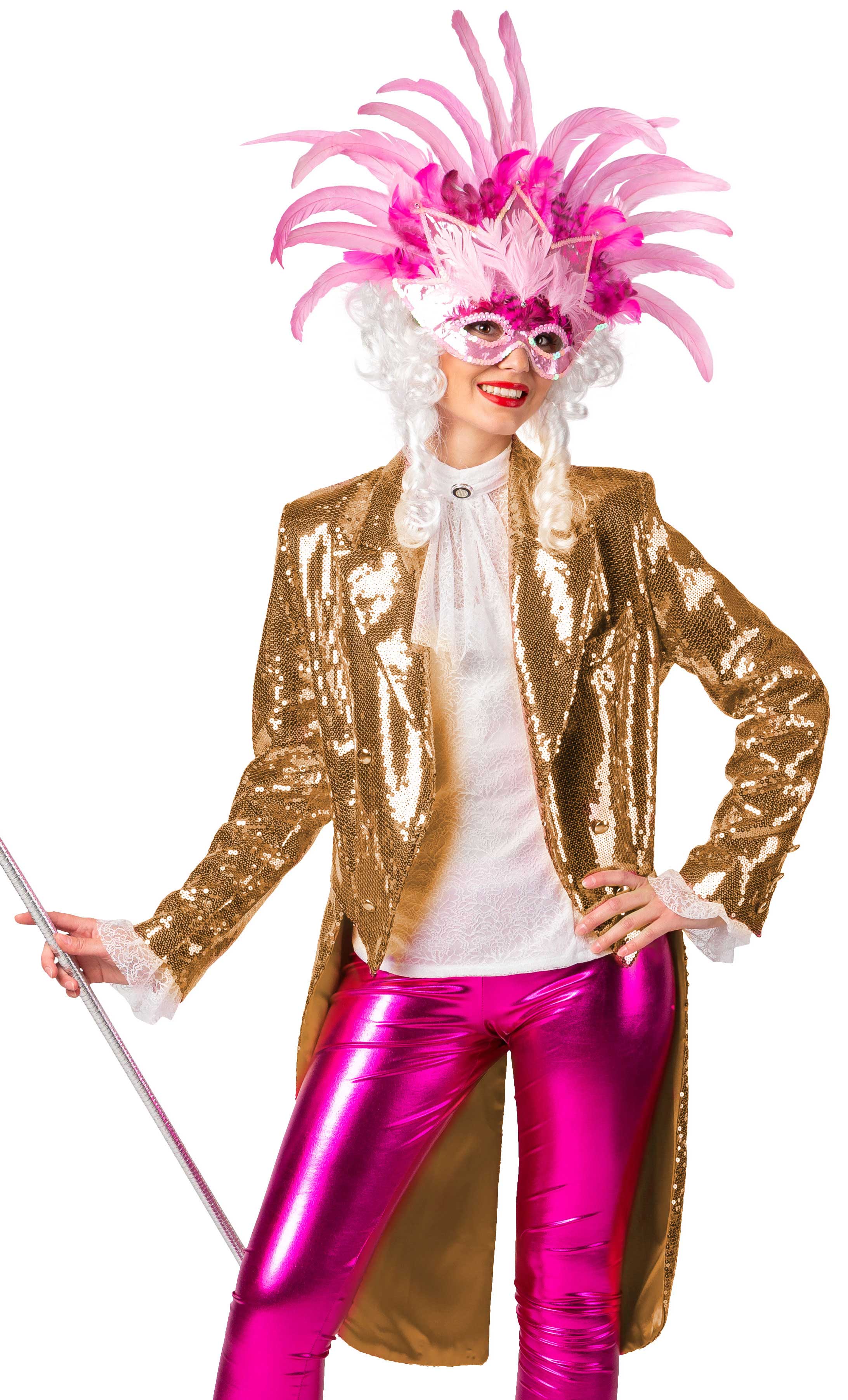 Damenfrack Paillette, gold