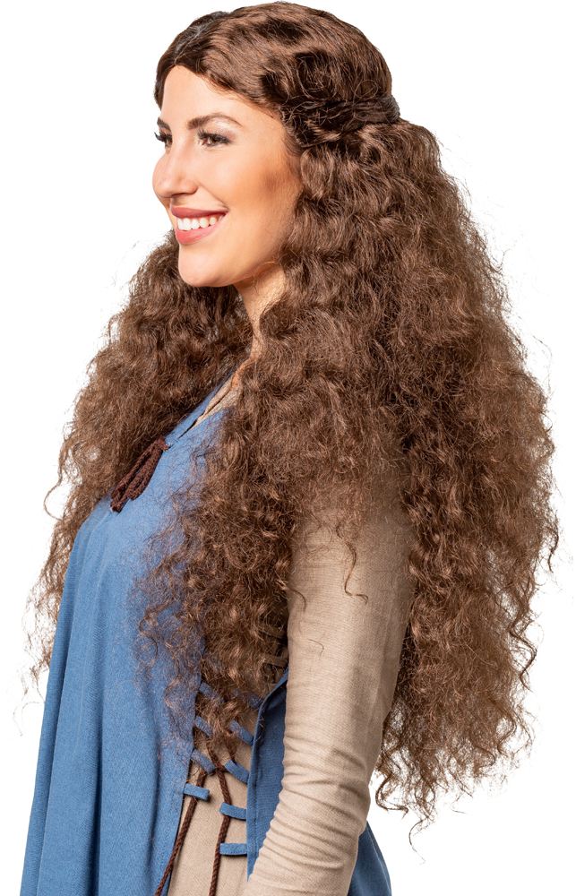 Long hair wavy wig, brown