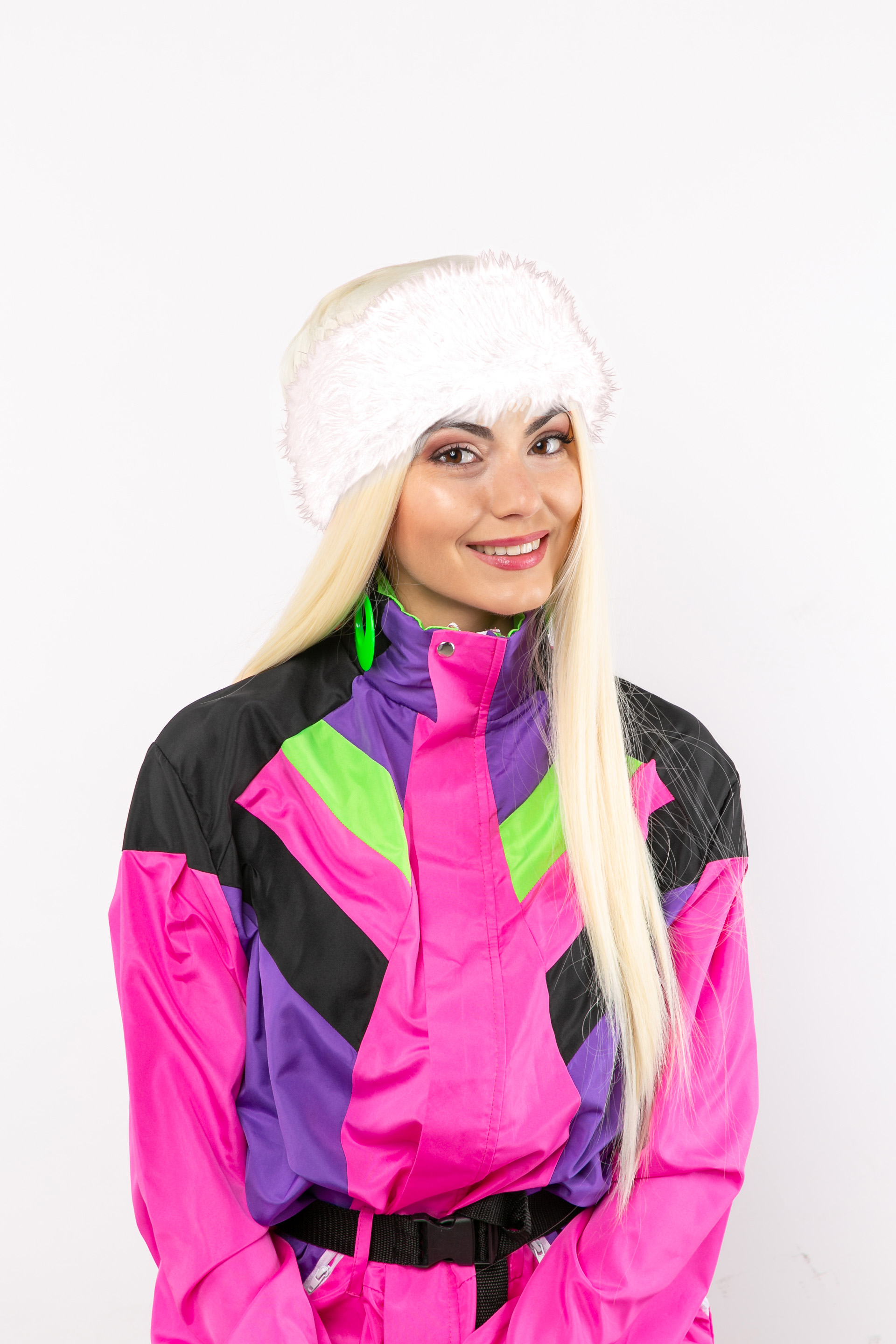 Headband fur, white