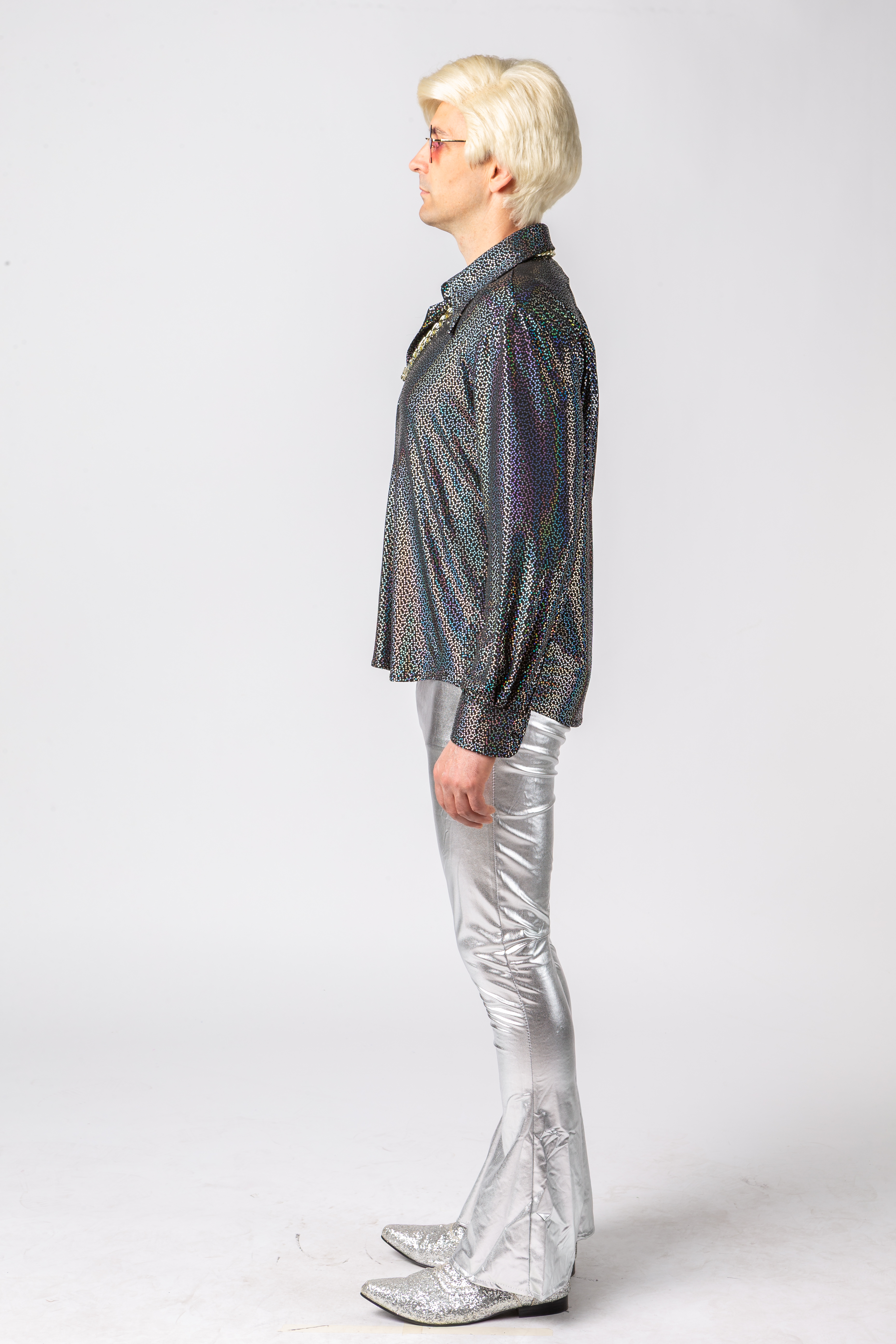 Shirt with glitter print, silver Shirt with glitter print, silver