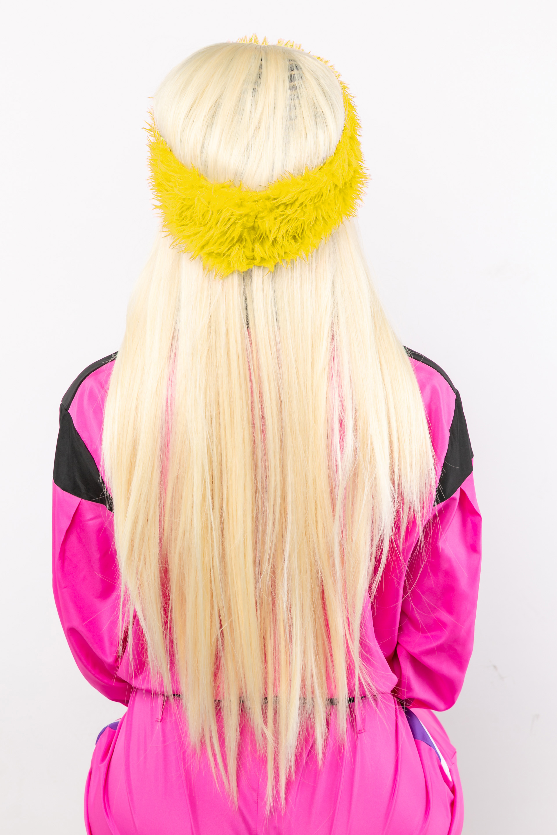 Headband fur, yellow