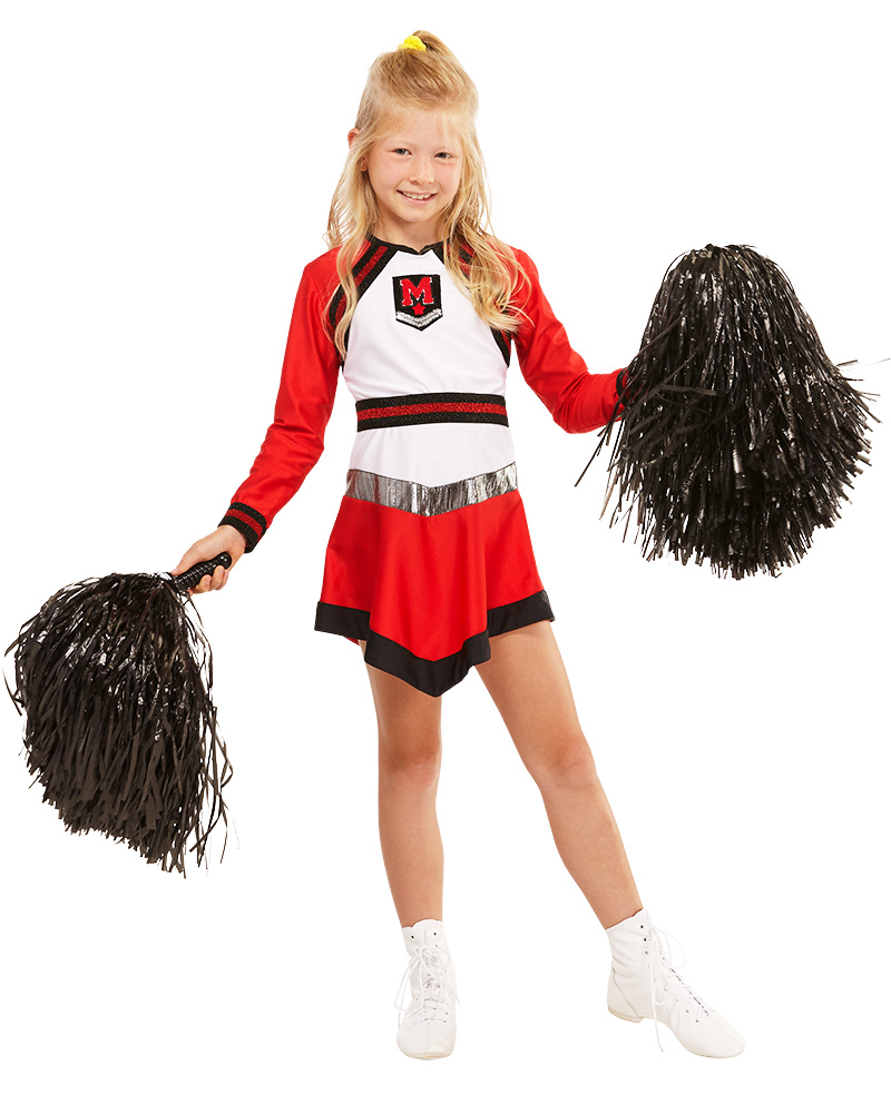 Kleid Cheerleader Mädchen, langarm