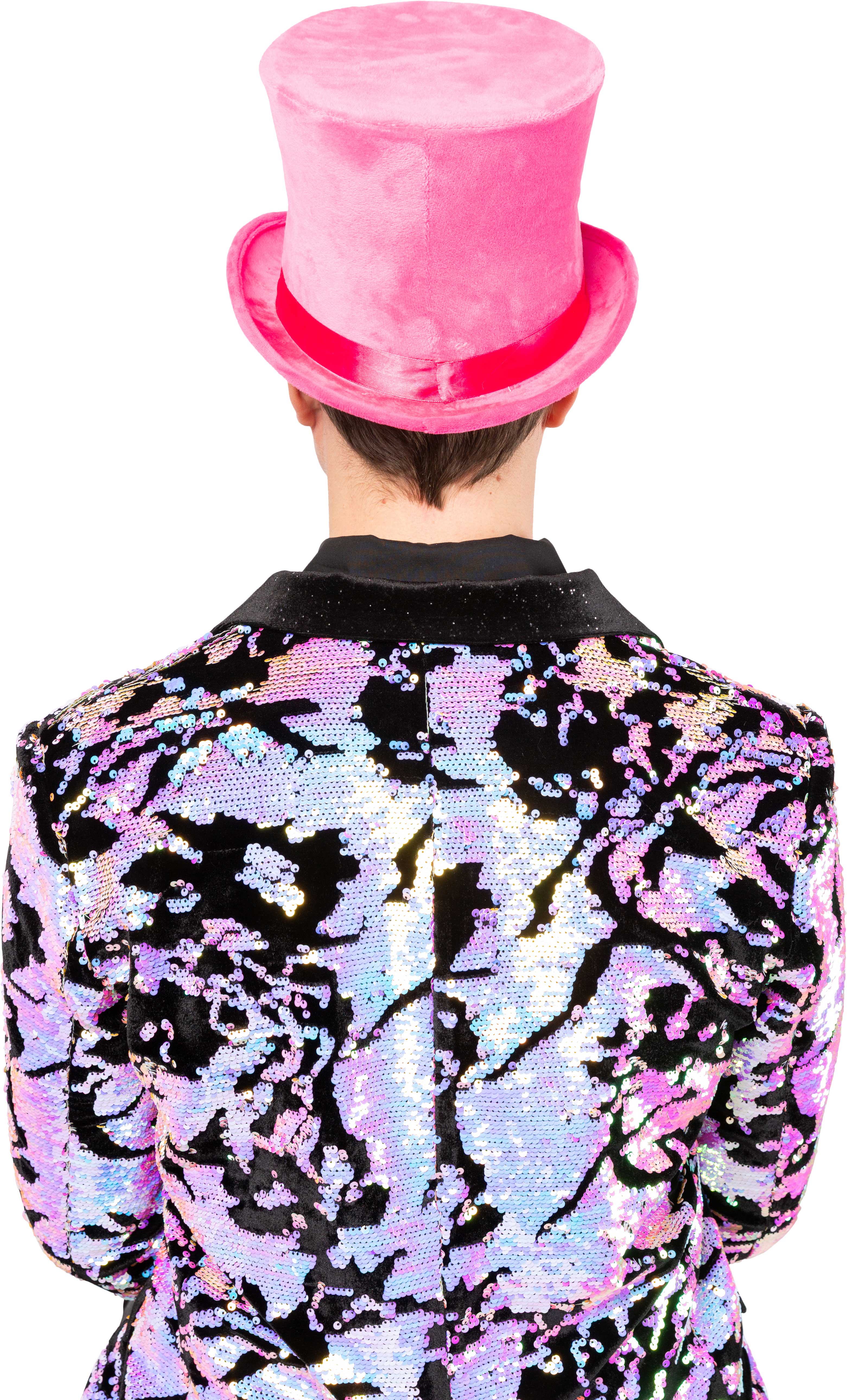 Cylinder velvet tall, pink