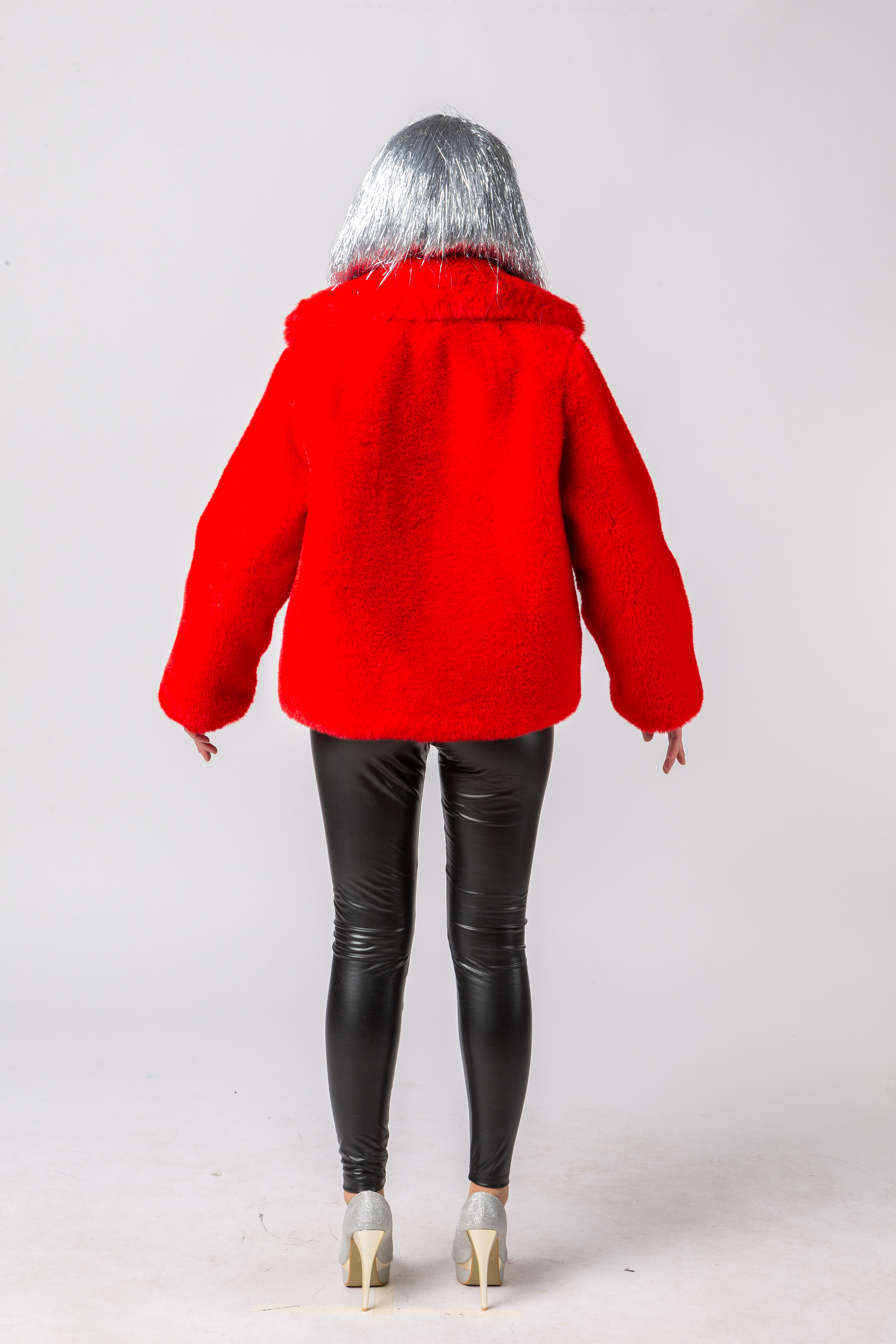 Veste en peluche, rouge