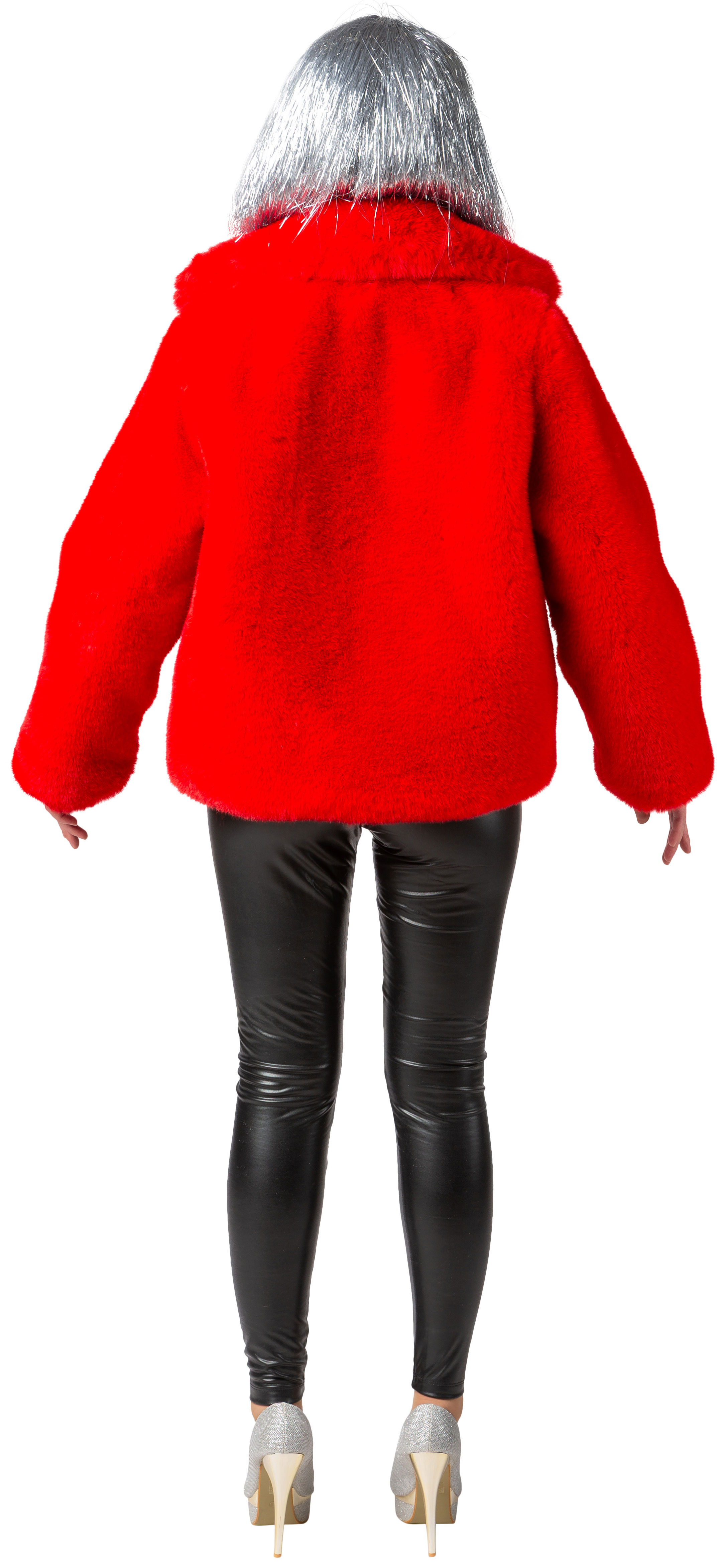 Veste en peluche, rouge