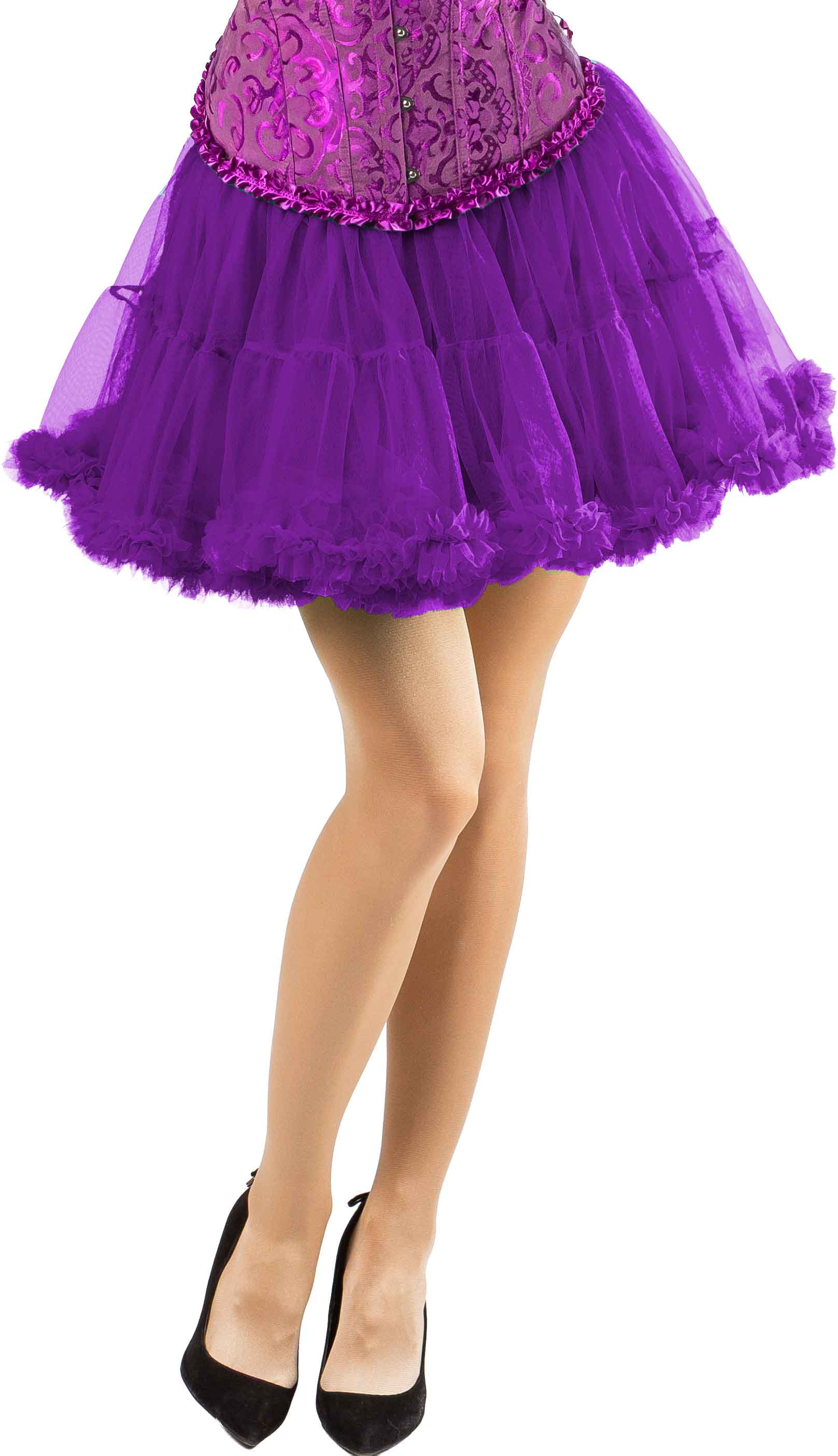 Short tutu with a frill, purple