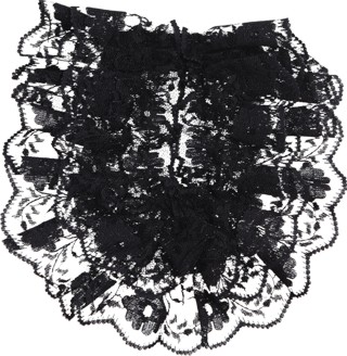 Jabot en dentelle, noir