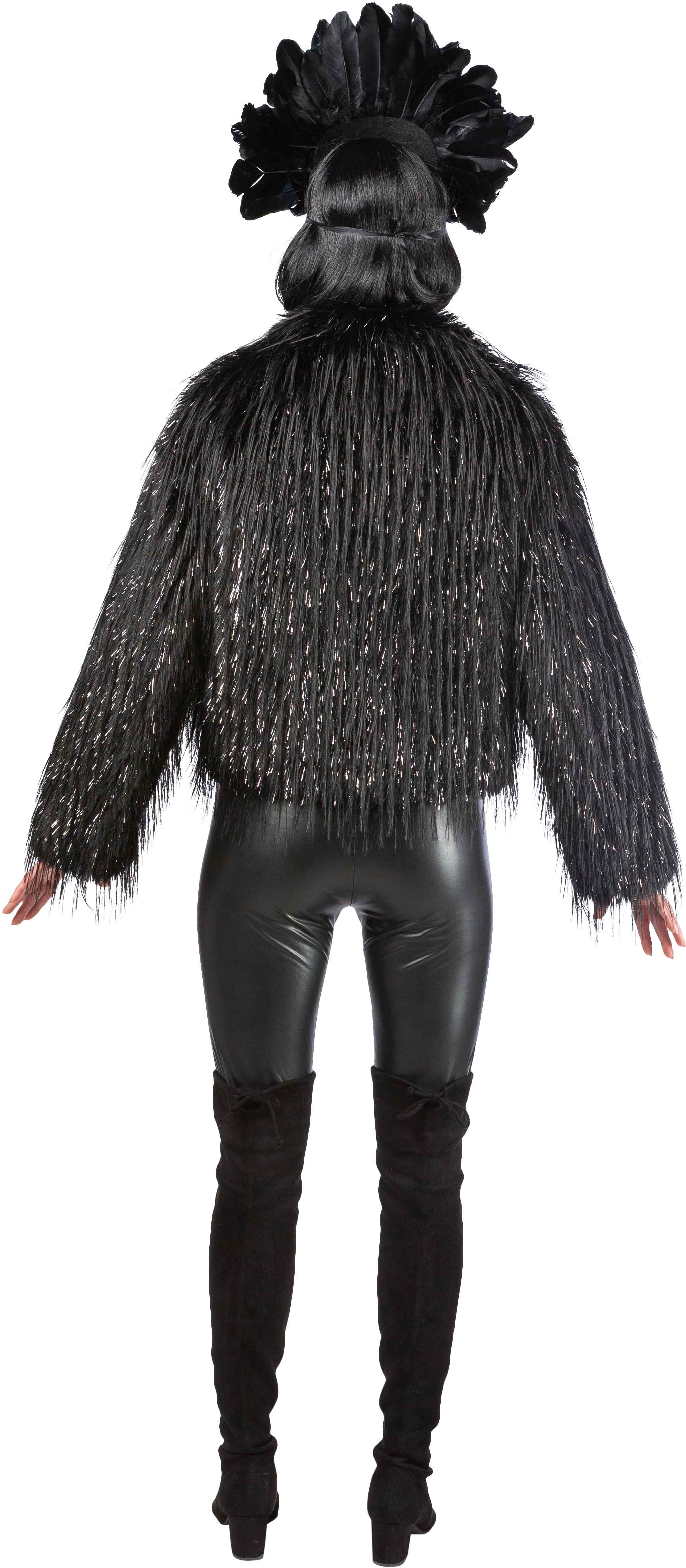 Veste en fourrure Oppulent à lurex argenté