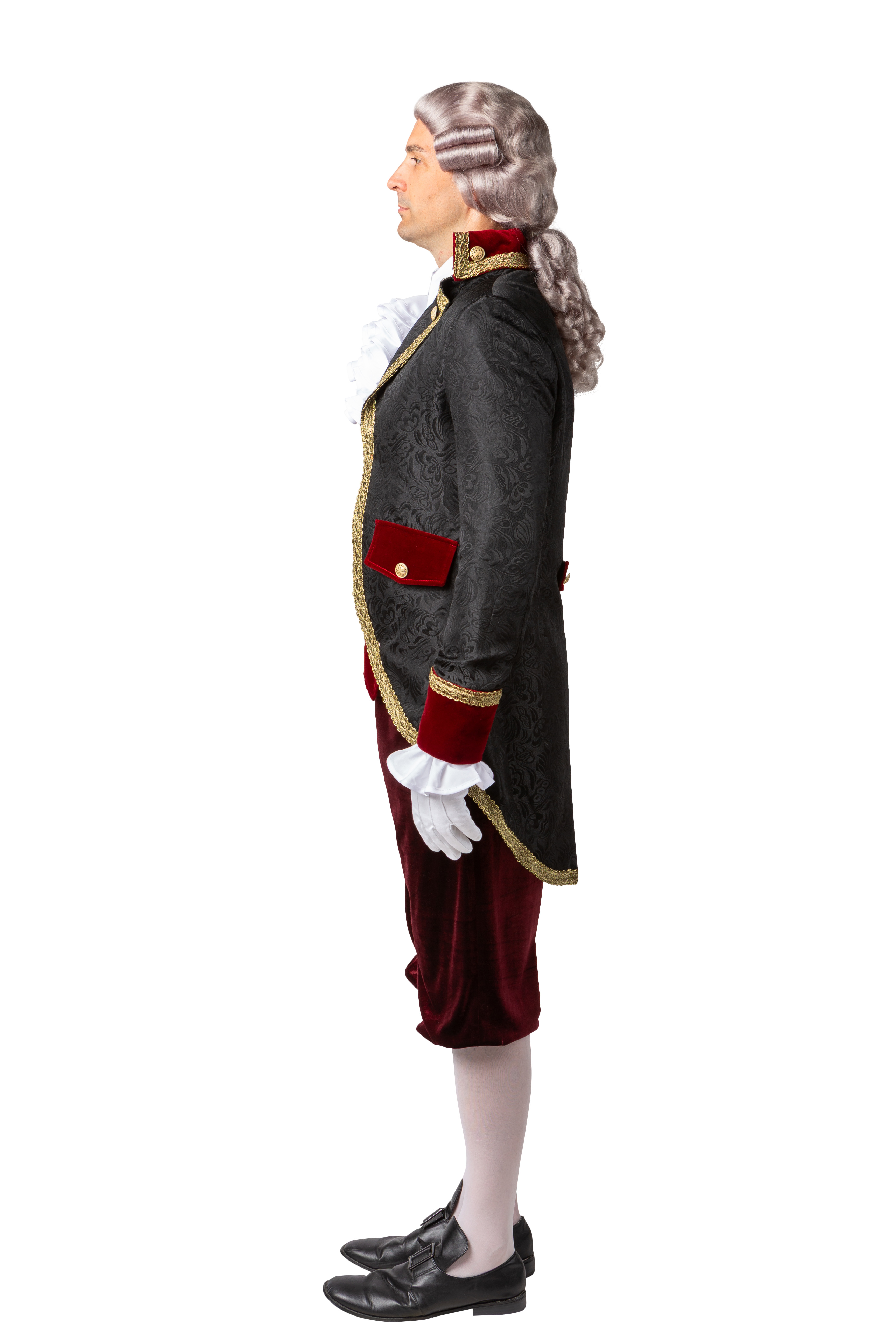 Tailcoat with vest, black-red