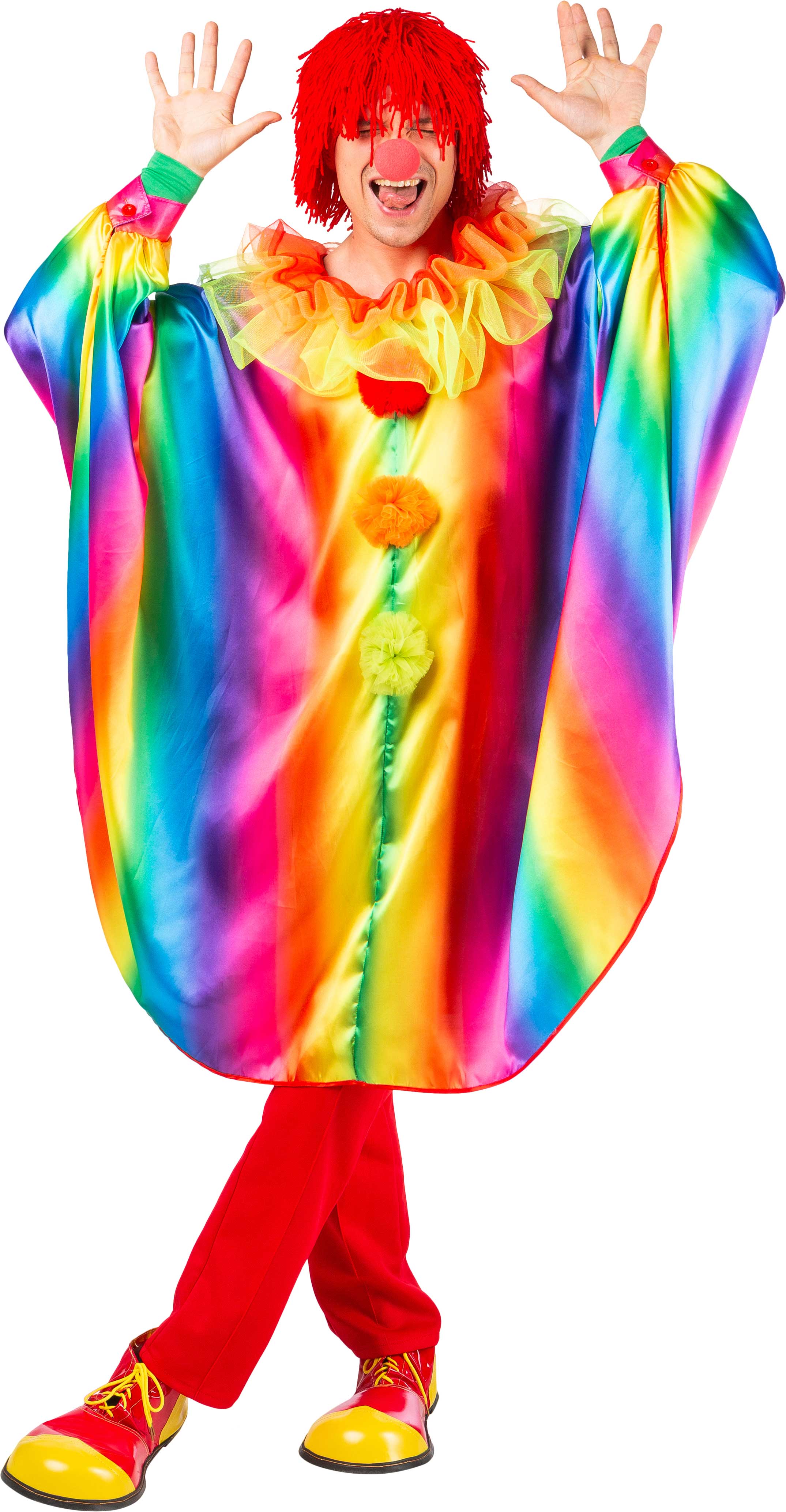 Rainbow Clown Poncho