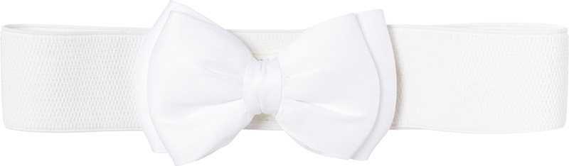 Waistbelt 50s with bow, white