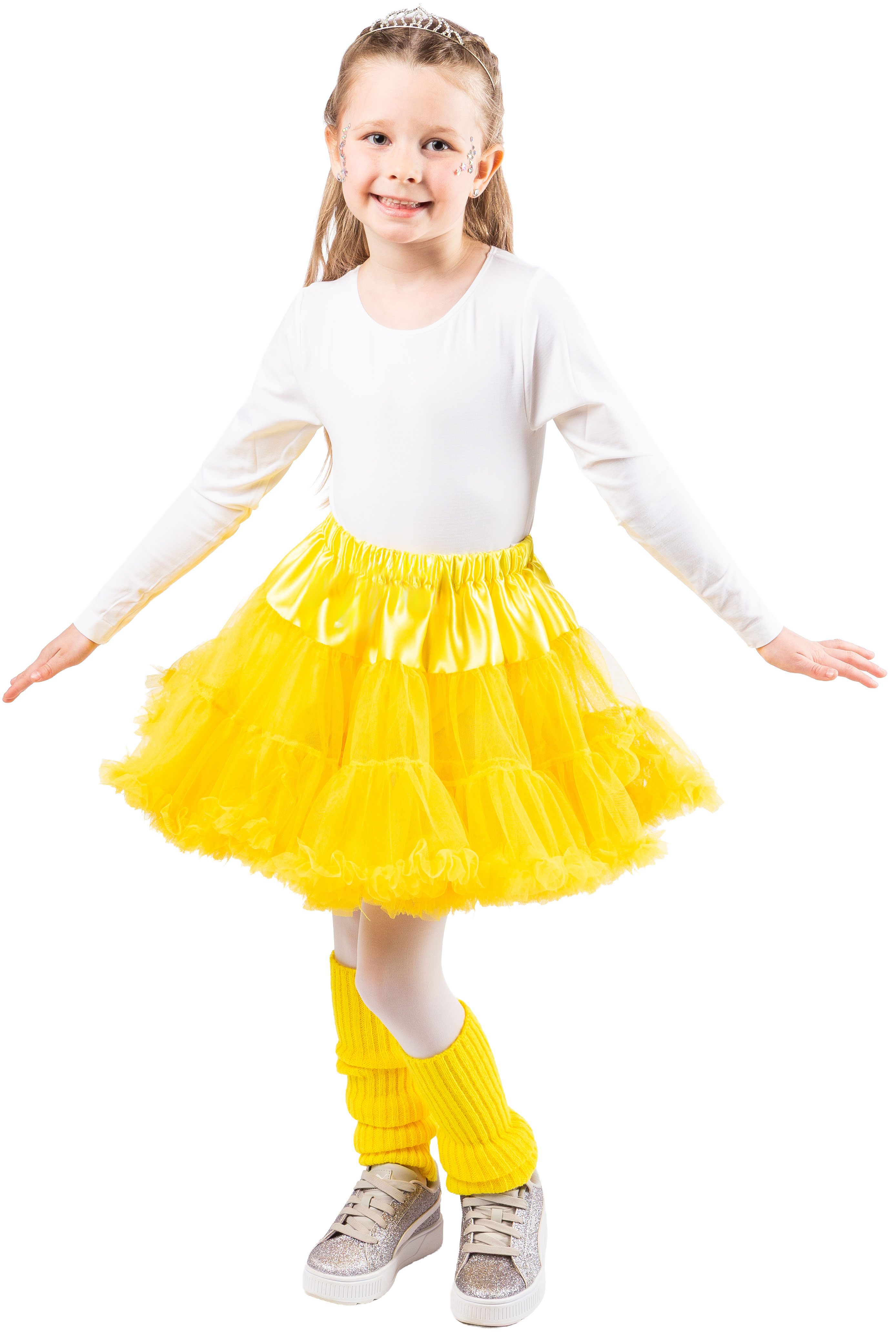 Kinderpetticoat mit Rüschchen, gelb