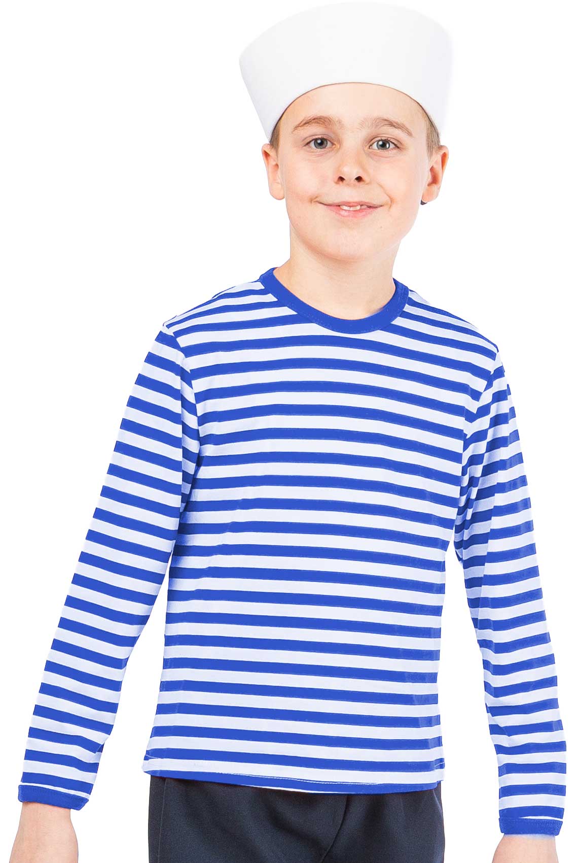 Children's striped jumper, blue