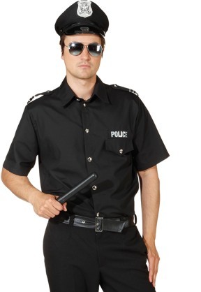 Police shirt, black