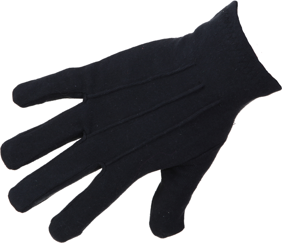 Gloves with piping, black