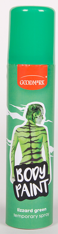 spray corporel coloré, vert