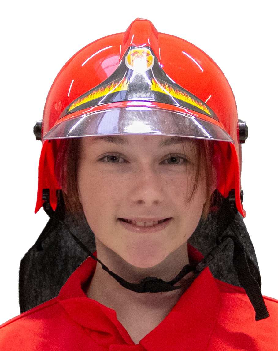 Feuerwehrhelm sportlich, rot für Kinder und Erwachsene Verstellbar!