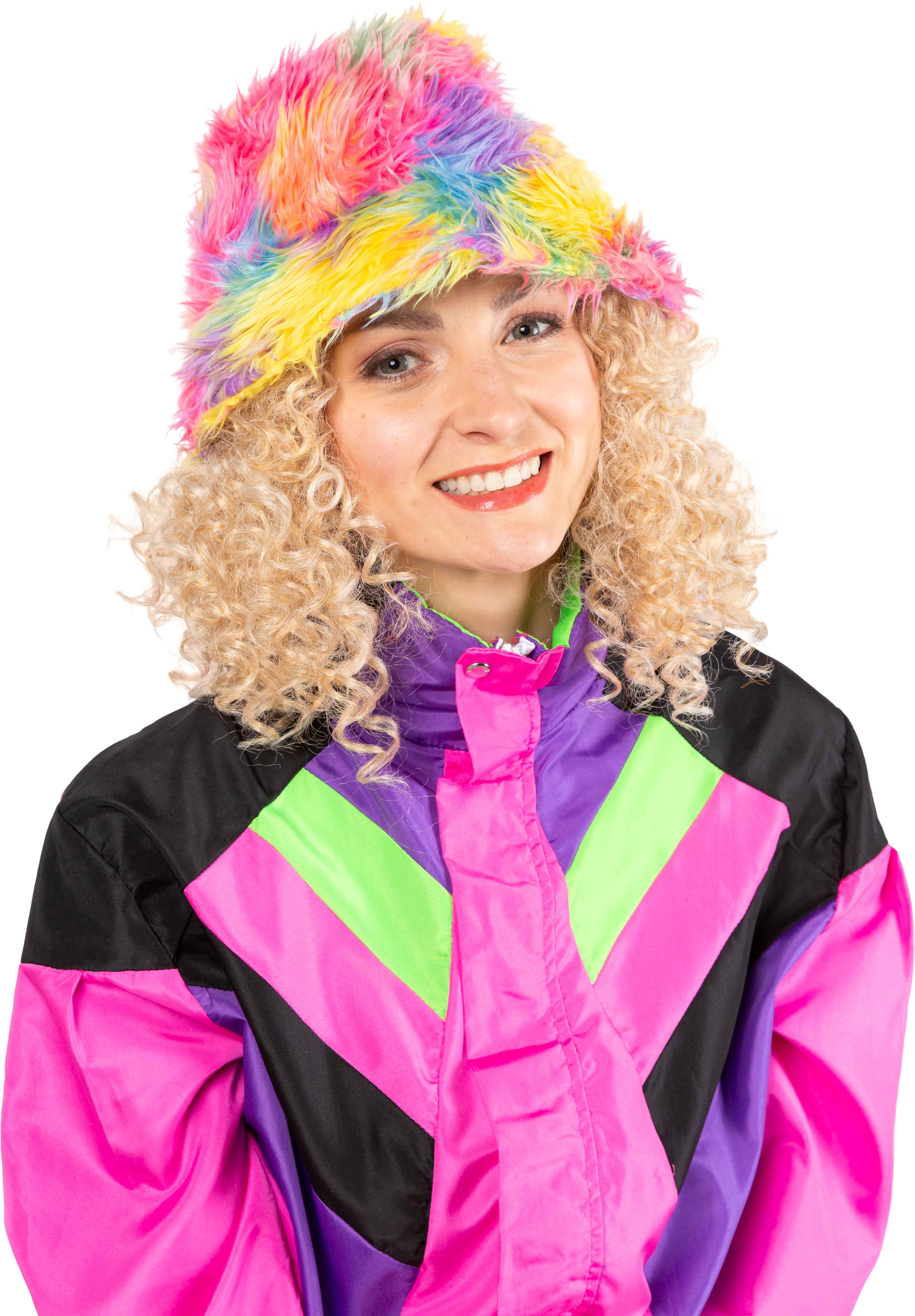 Fischermütze Fell, bunt