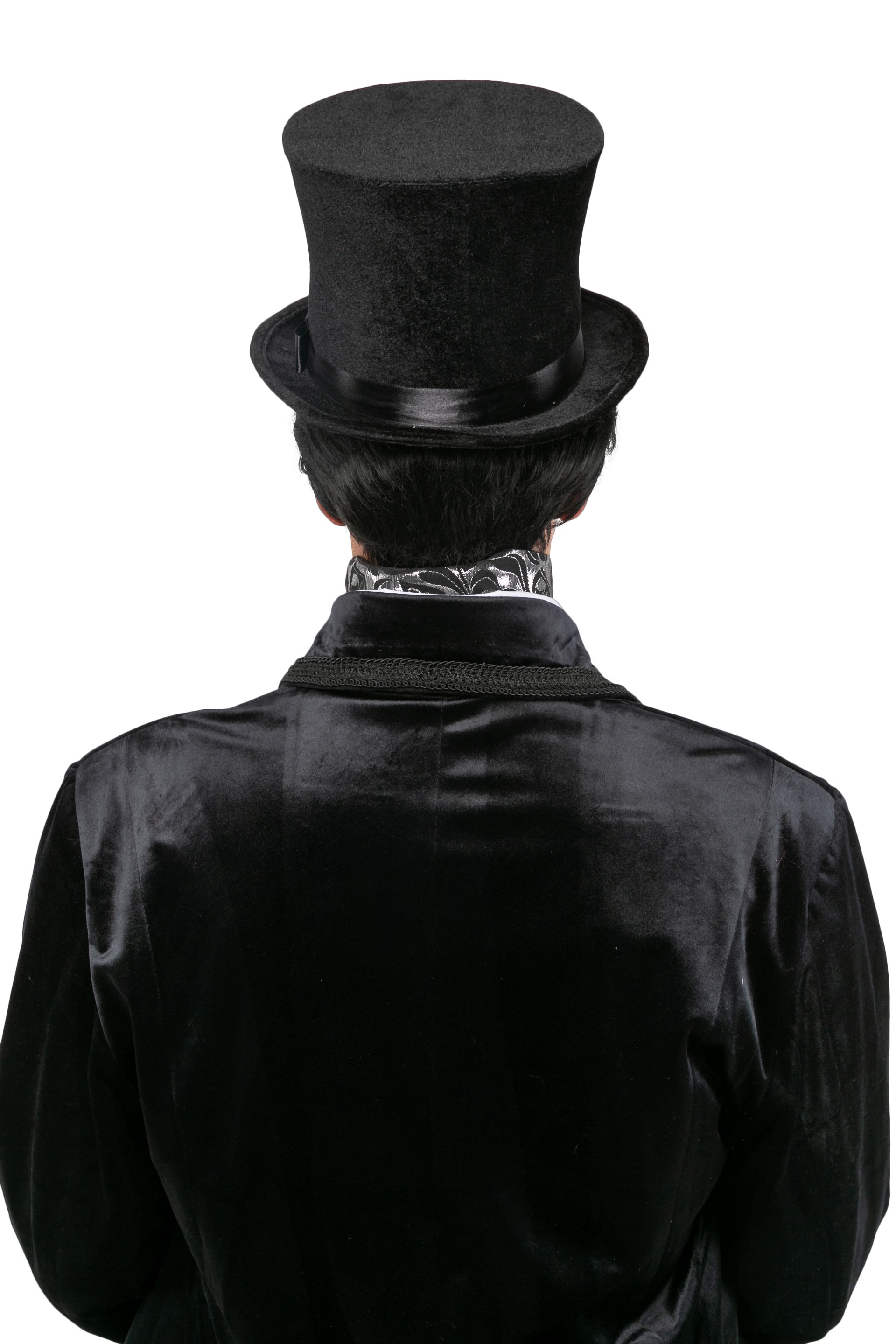 Hat made of black velvet - height 15.5 cm