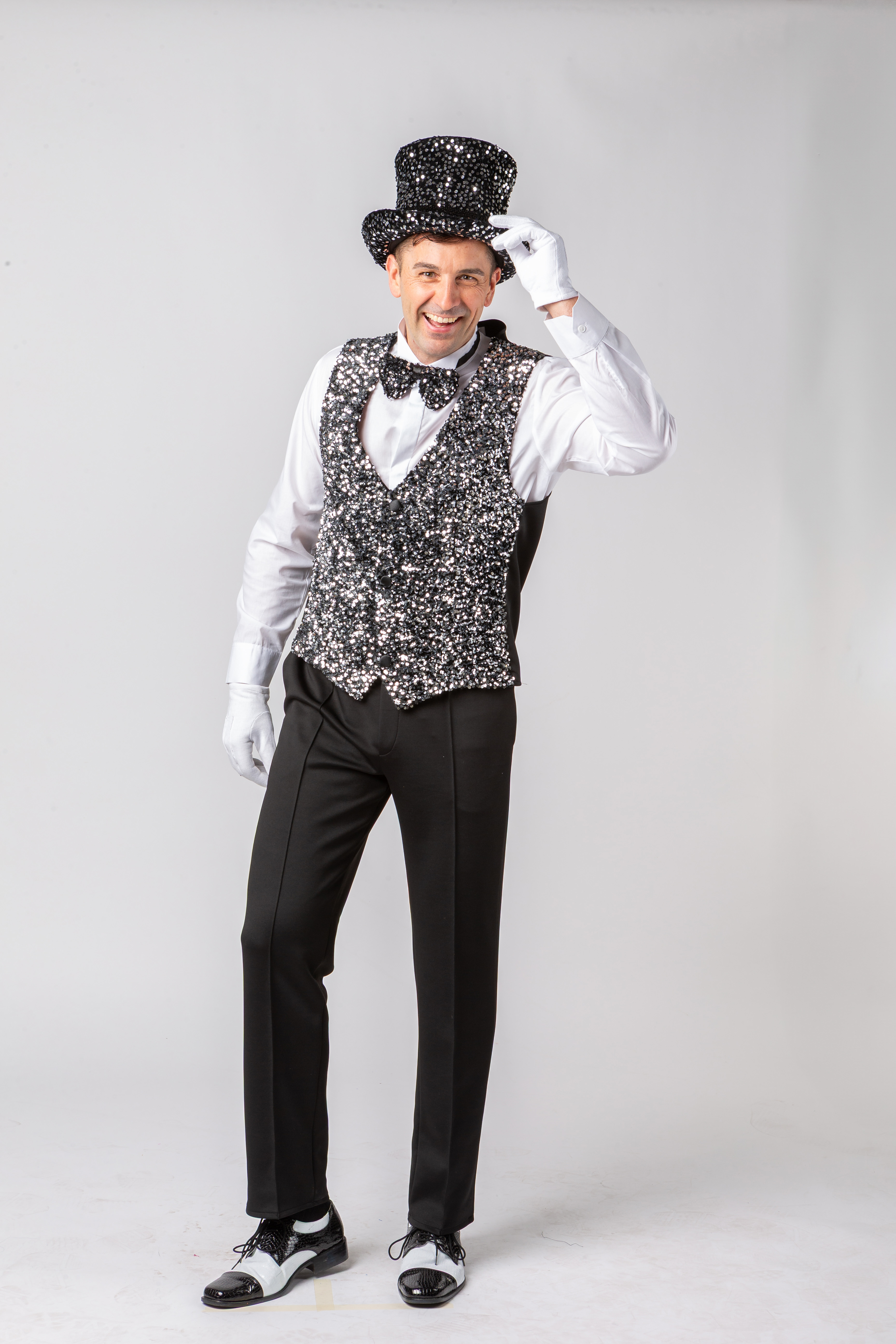 Gilet à paillettes, argent