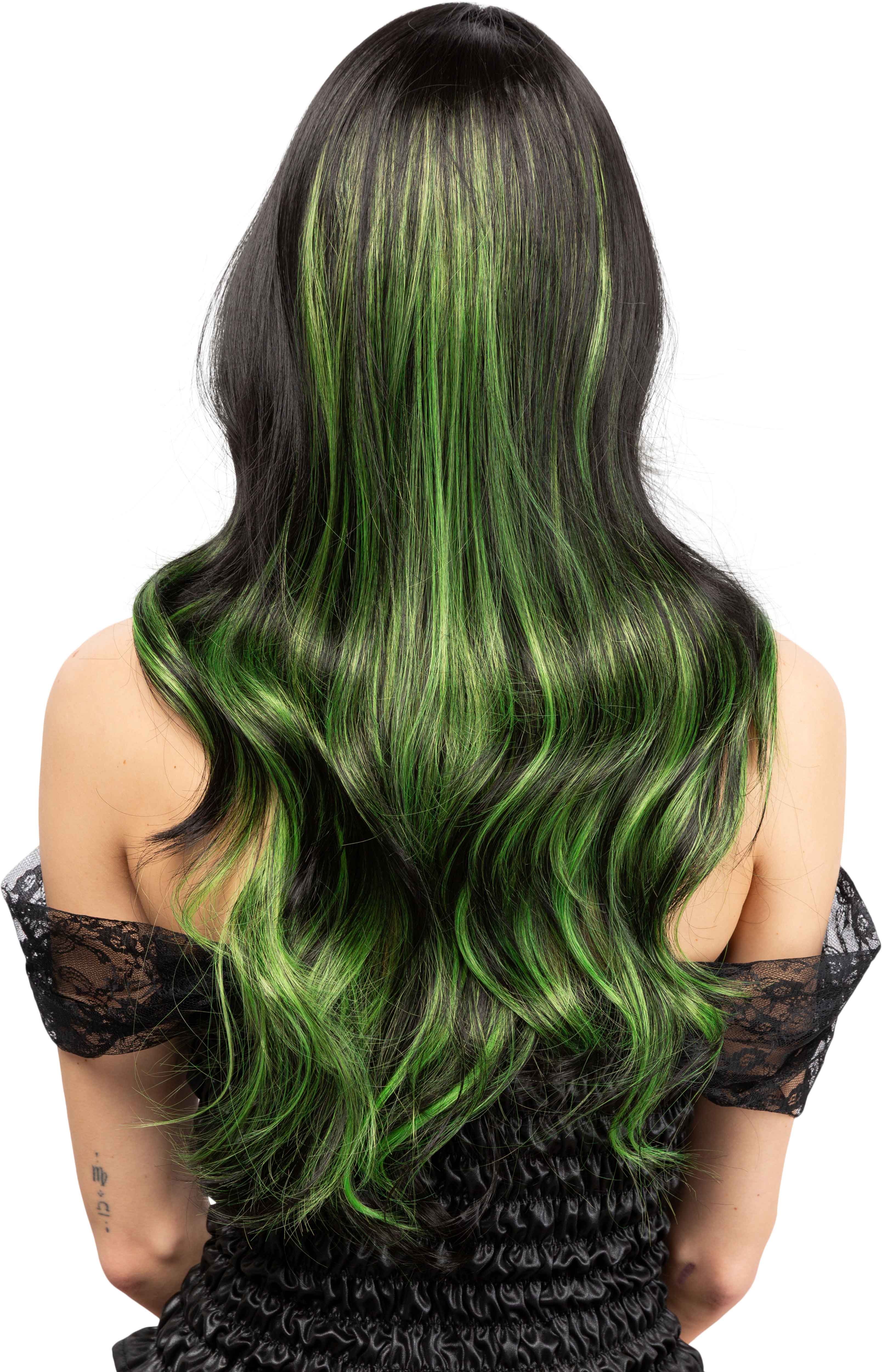 Rocksprings wig, black and green