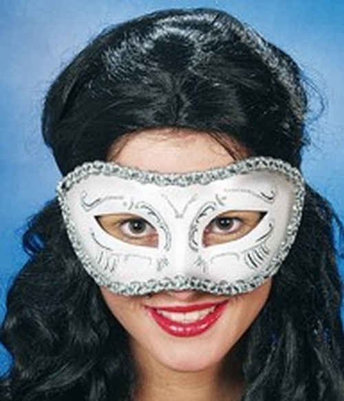 Halbmaske Venedig, silber 