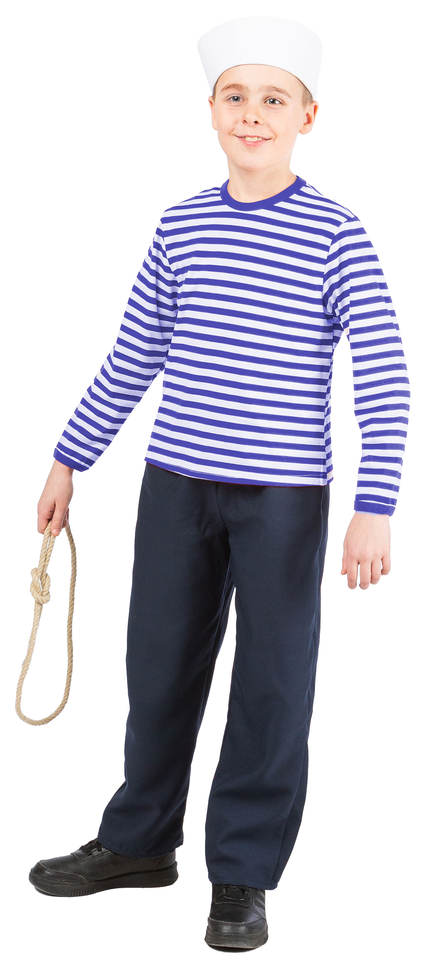 Children's striped jumper, blue