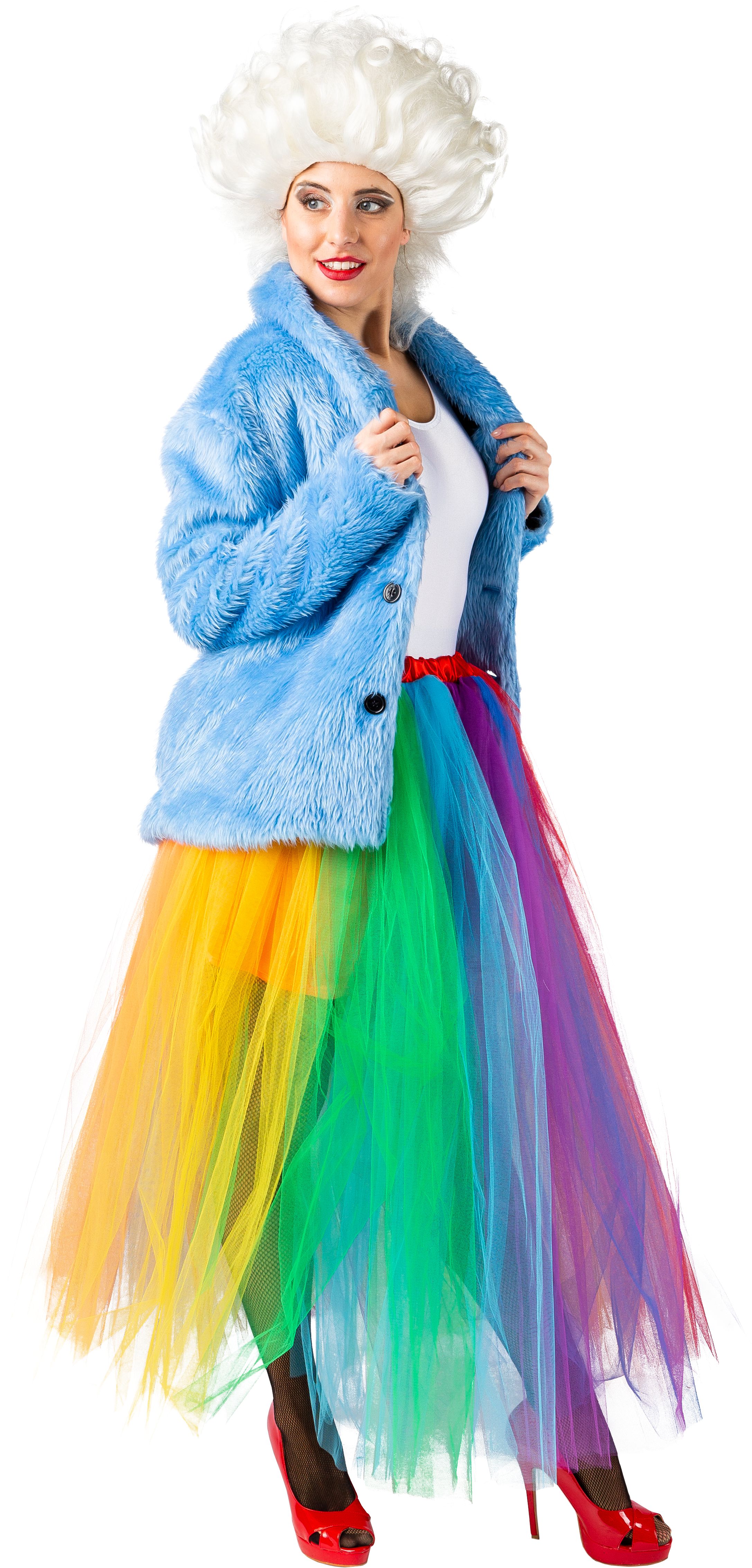 Plüsch-Jacke, hellblau, XXL