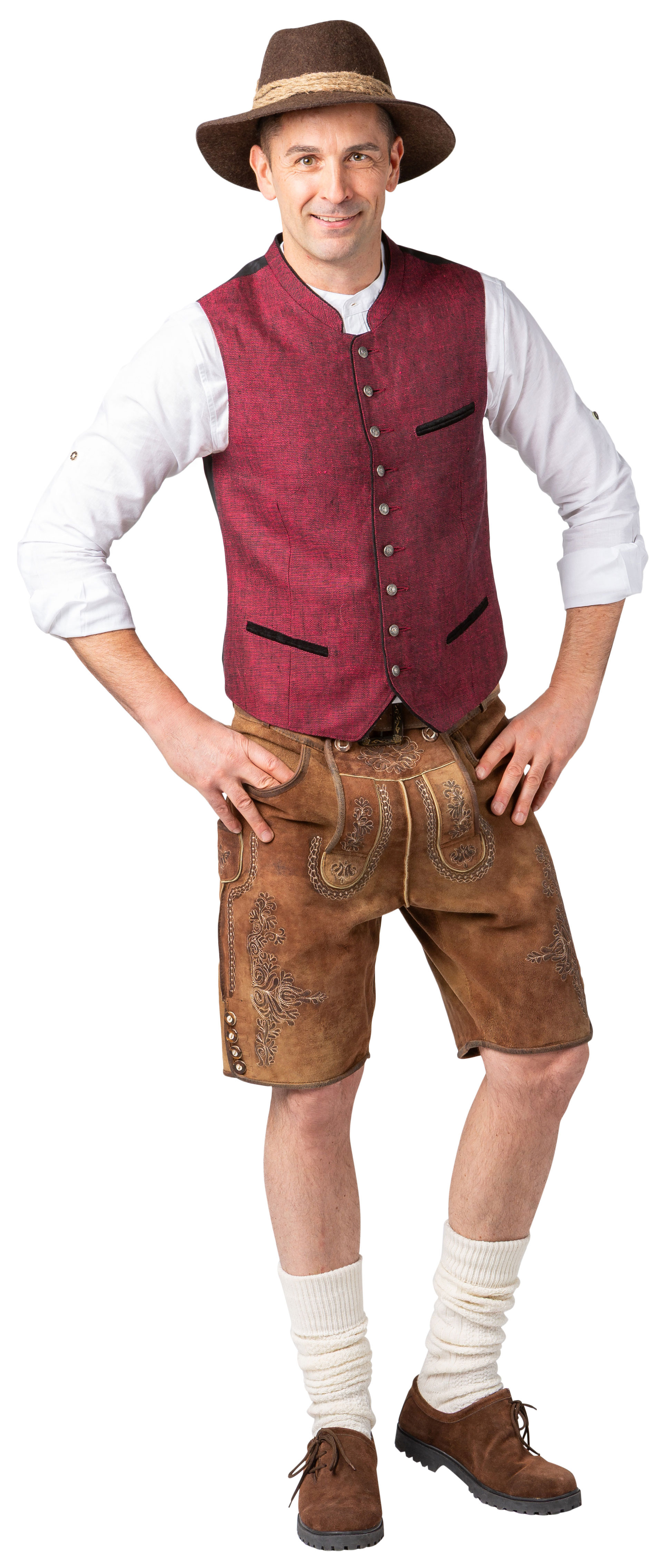 Lederhose, kurz rost 