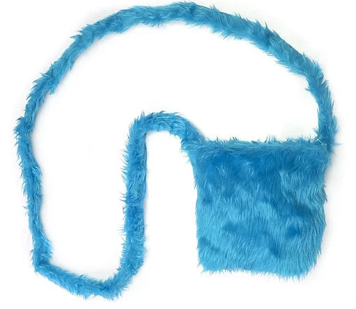 Plush bag, turquoise