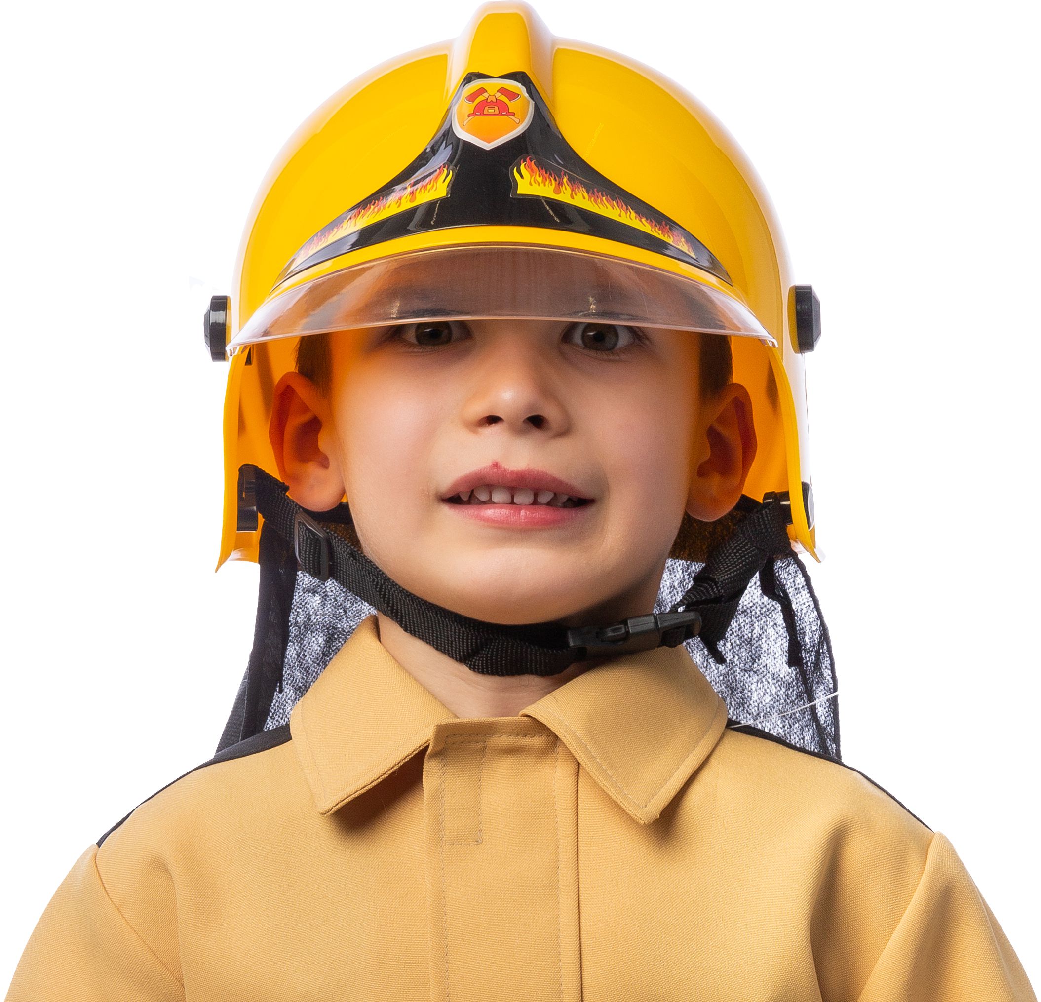 Feuerwehrhelm sportlich, gelb für Kinder und Erwachsene Verstellbar!