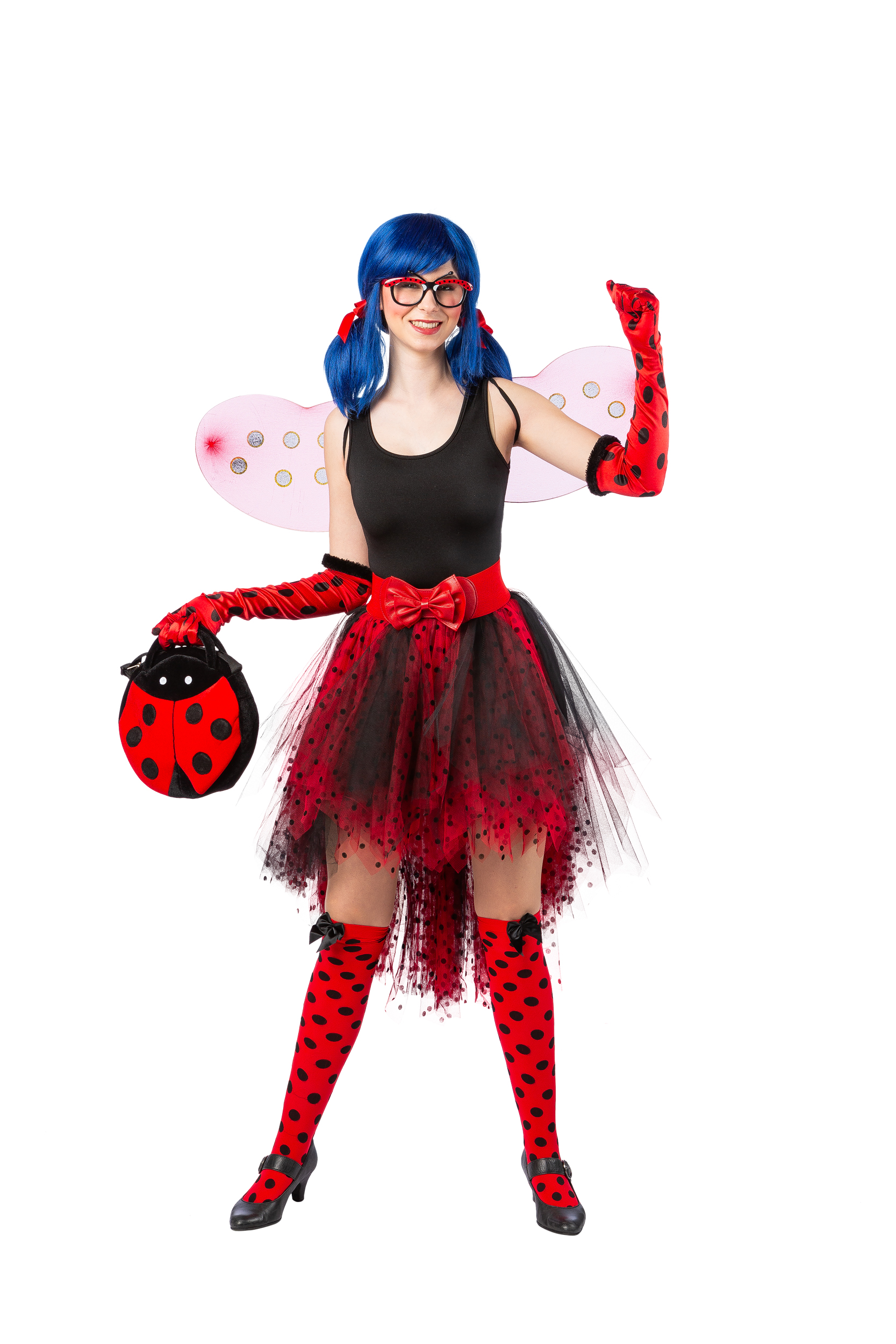 tutu vokuhila, red/black