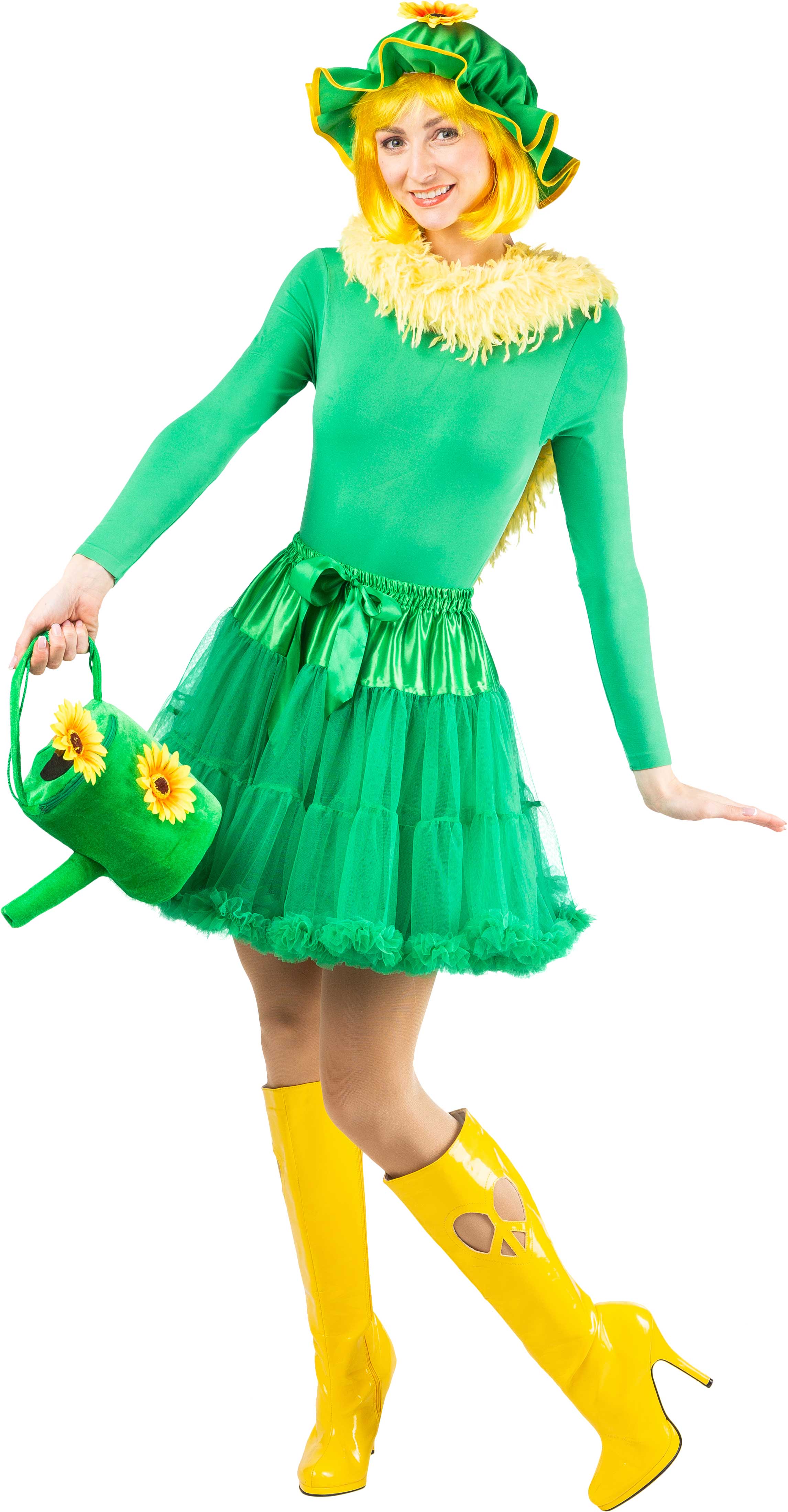 Tutu court à volants, vert