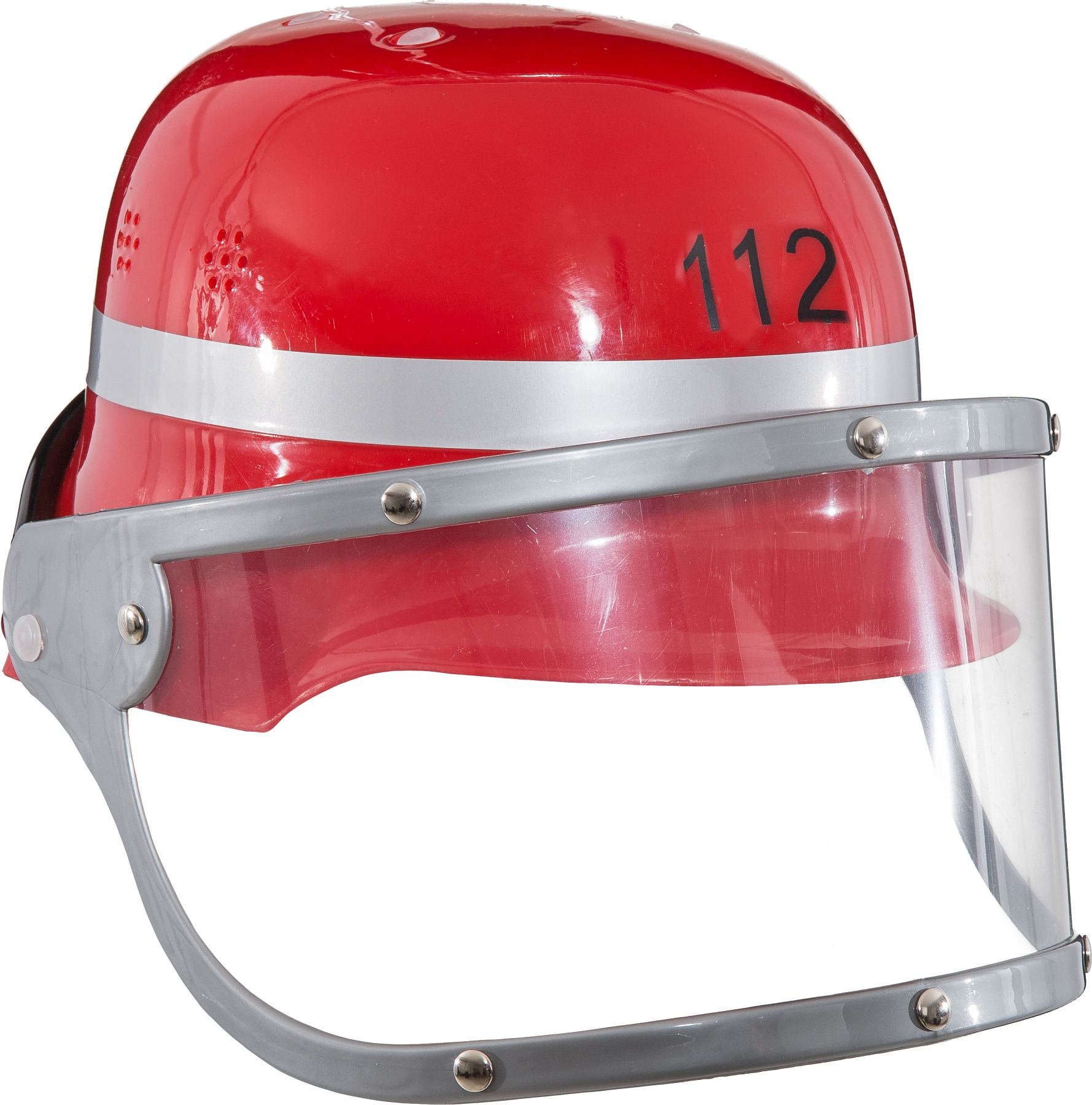 Feuerwehrhelm klassisch, rot für Kinder