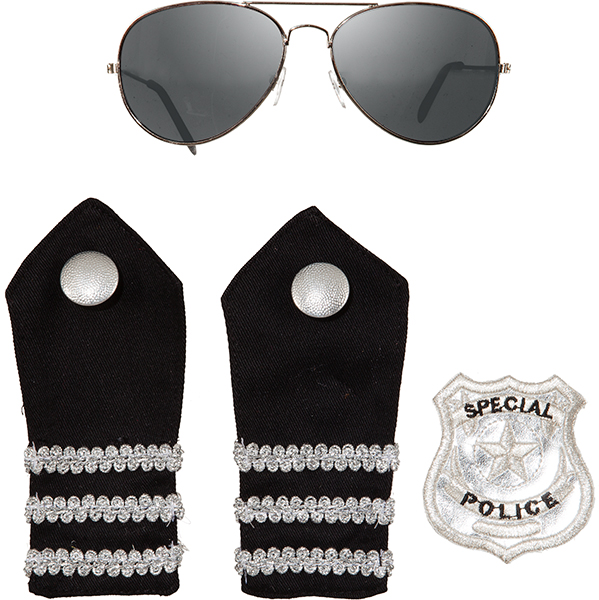 Police-Set, black - 4 pieces