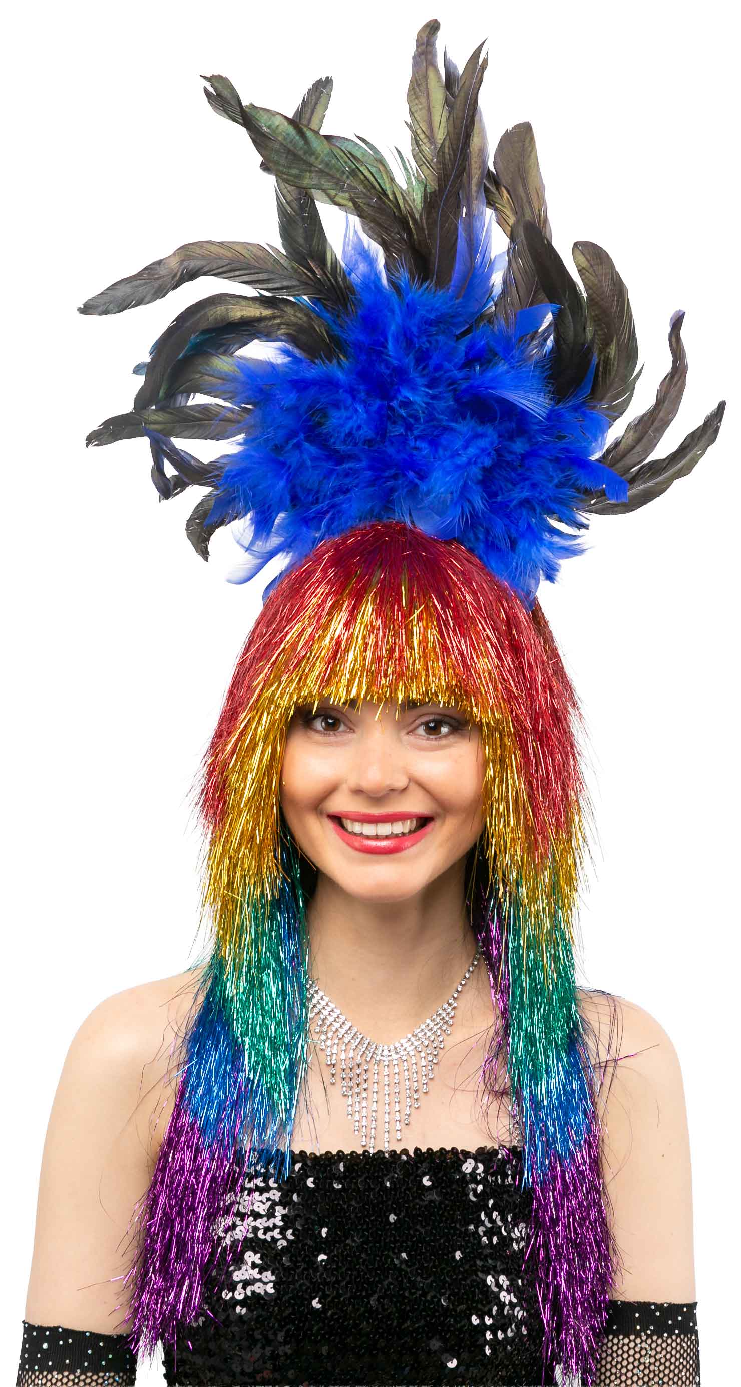 Samba Federschmuck, blau