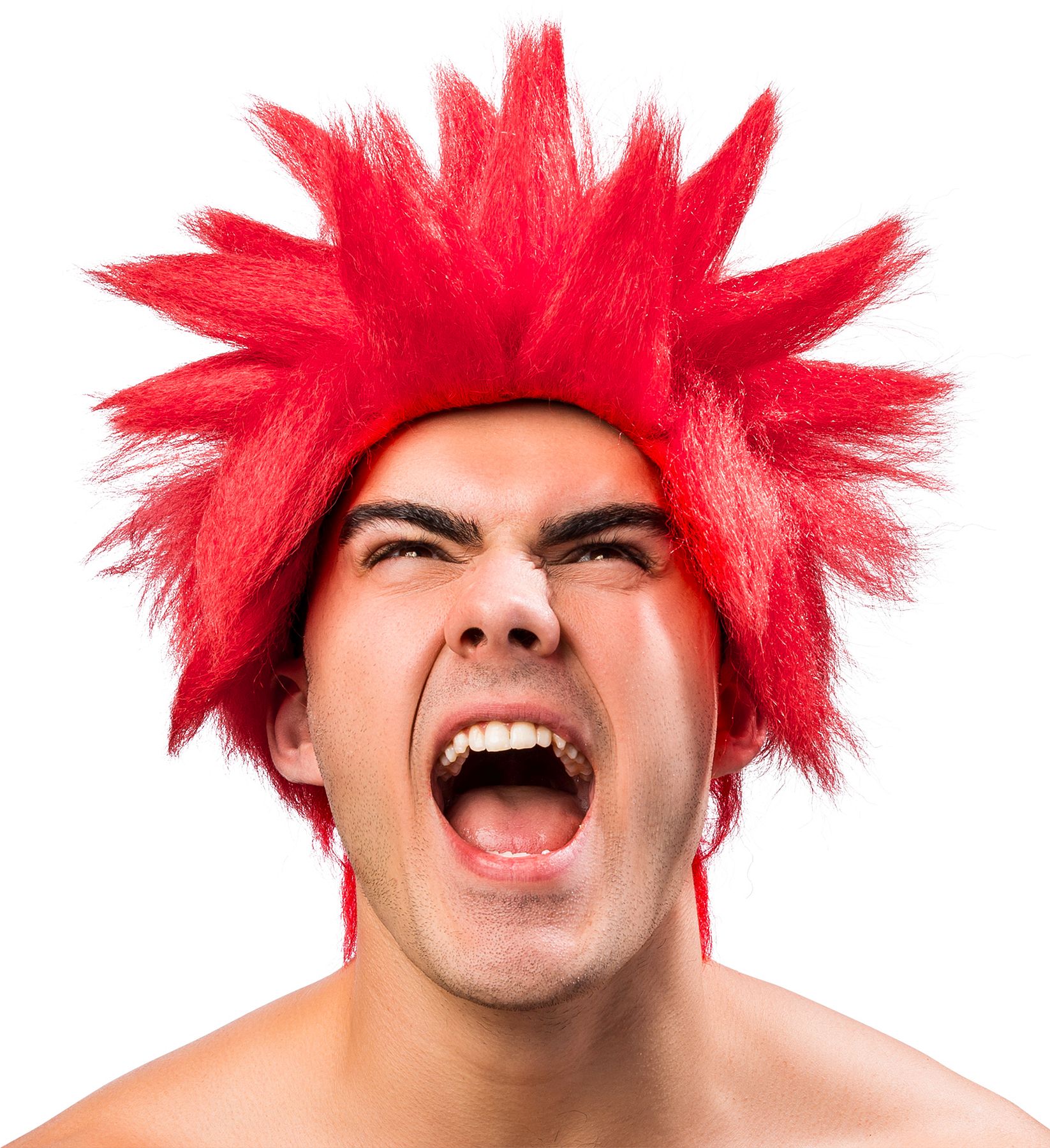 Manga wig for men's, red