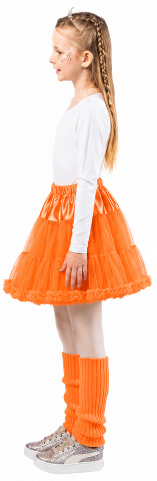 Kinderpetticoat mit Rüschchen, orange