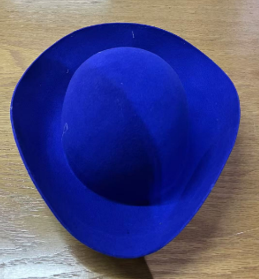 Ébauche en feutre de laine à trois pointes, bleu Ébauche en feutre de laine à trois pointes, bleu
