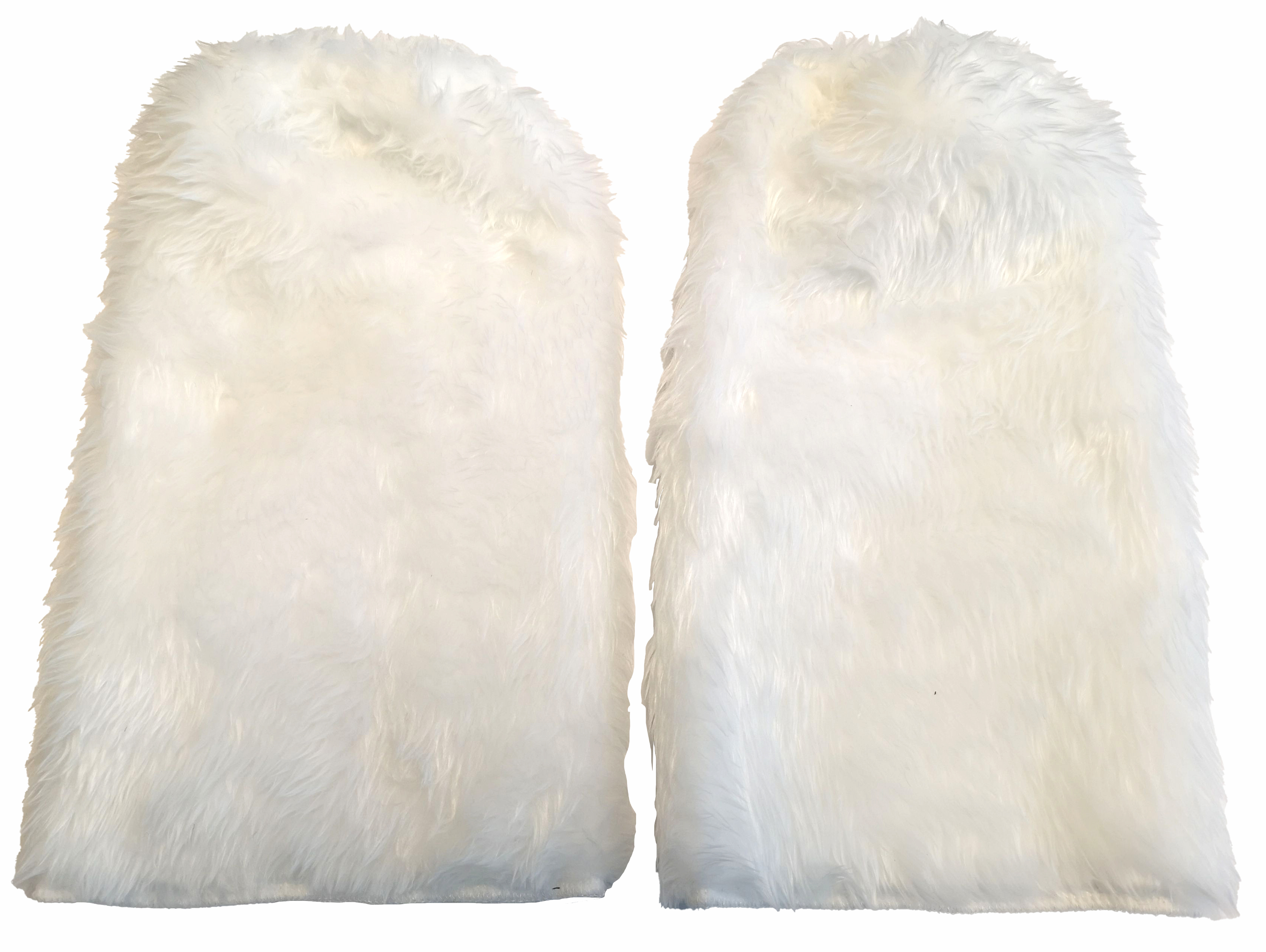 Guêtres en peluche, white 