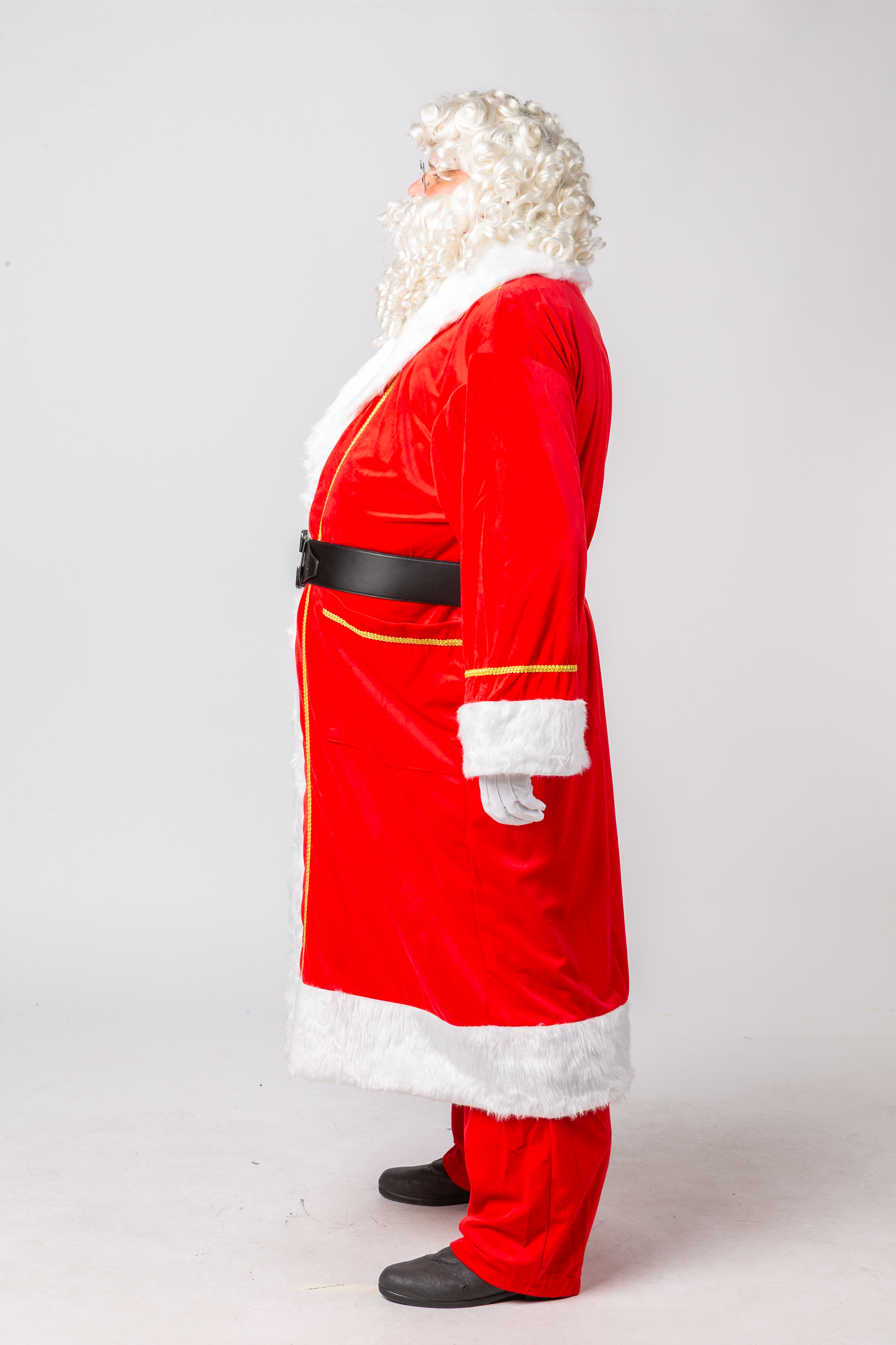 Weihnachtsmannmantel Samt, hellrot  
