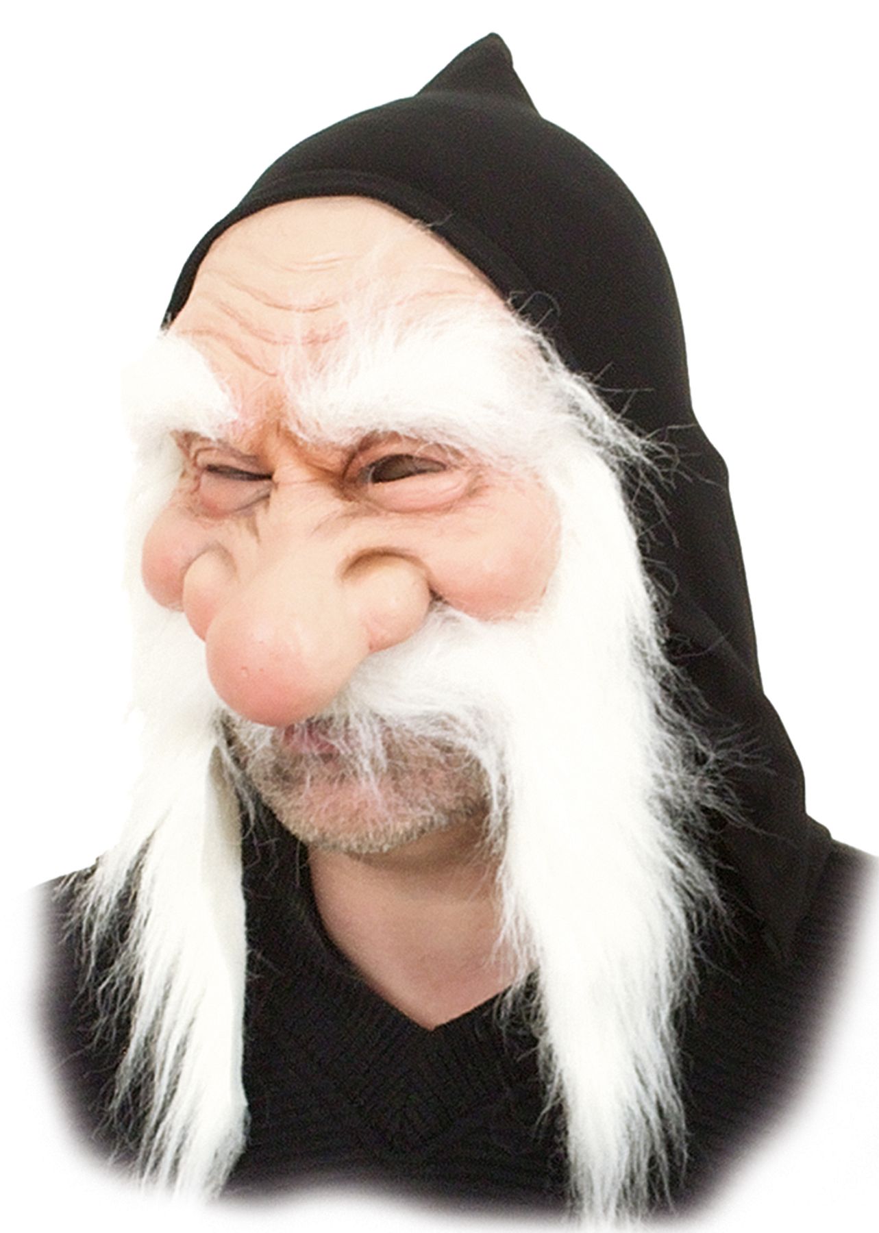 Halbmaske Gnom, weiß