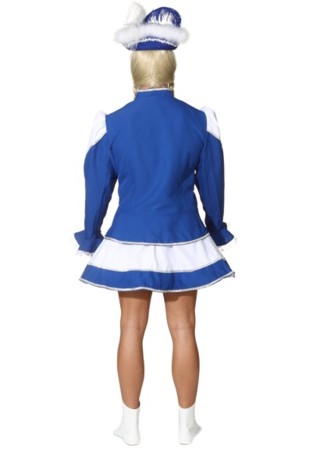 Sparkl costume for man, blue-white with silver trim