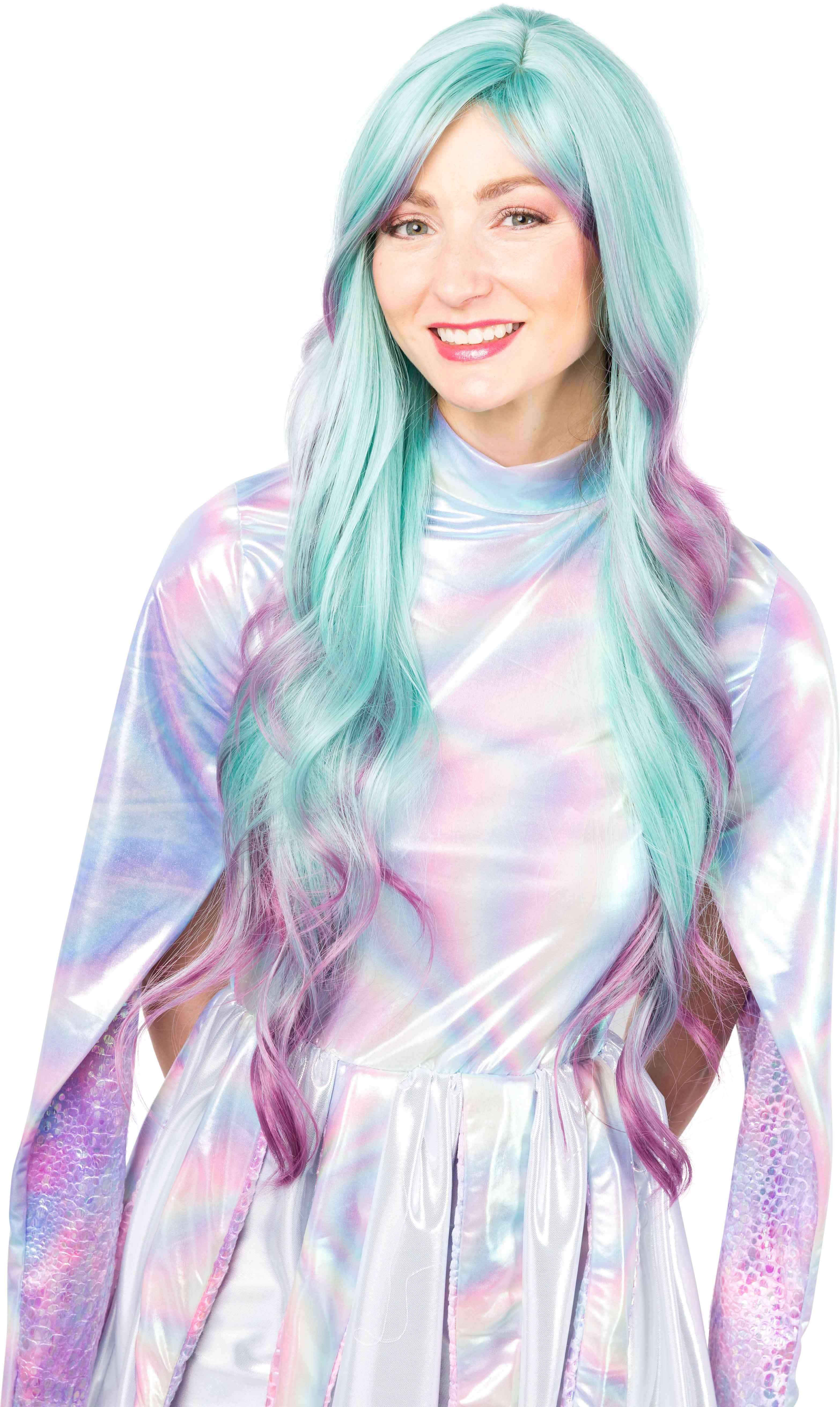 Ozona wig, turquoise and purple