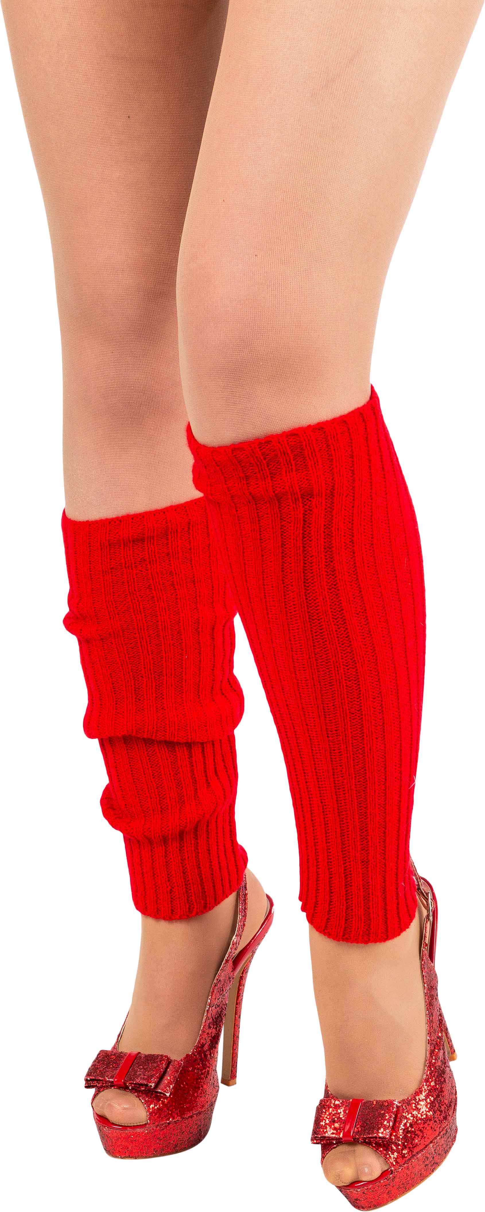 Jambières en tricot, 40 cm, rouge