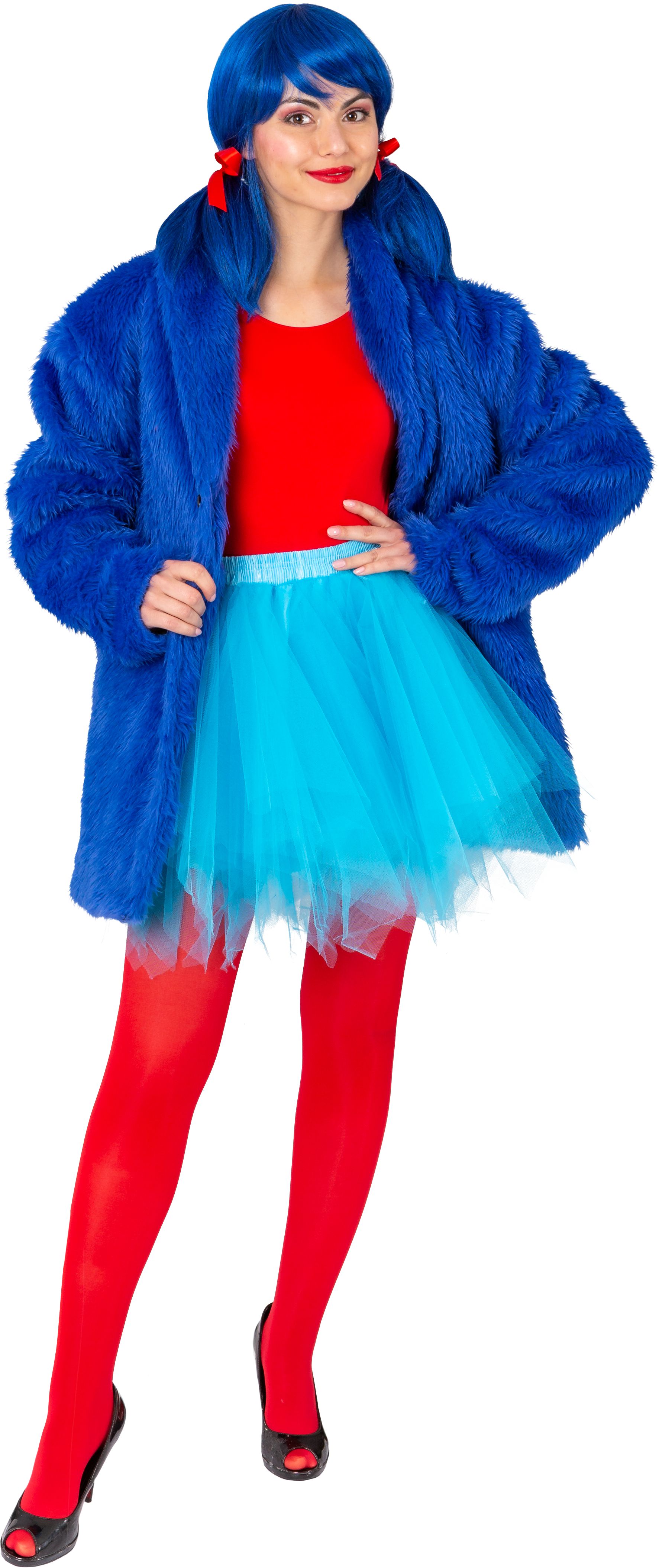 Plush jacket, blue, XXL