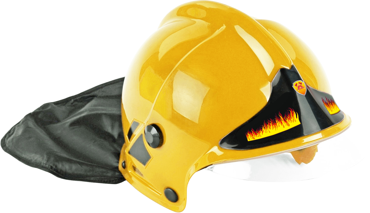 Casque de pompier sportif, jaune