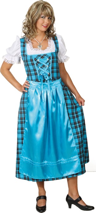 Dirndl long checkered turquoise
Traditional bavarian dress