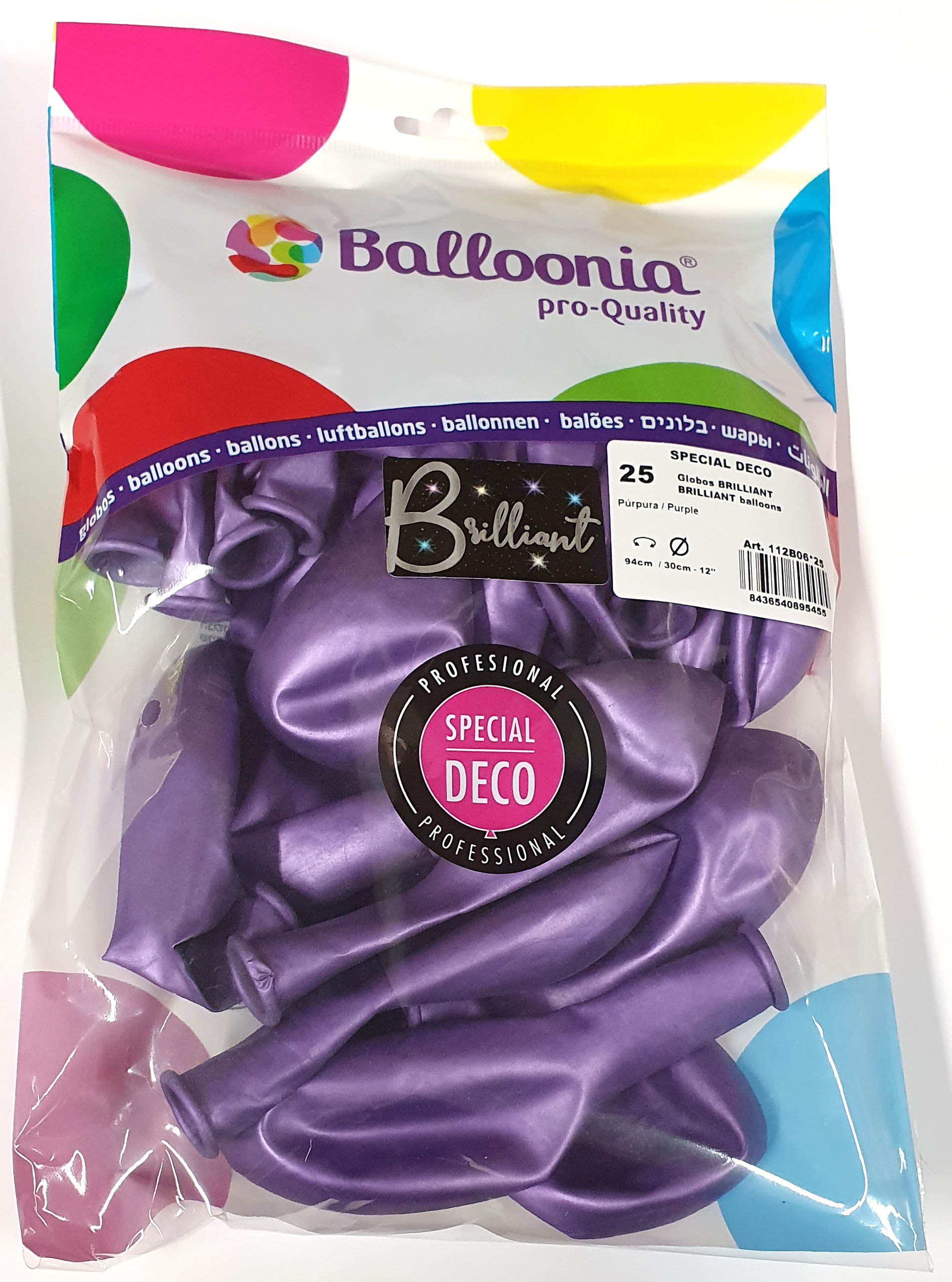 Latexballon Brilliant, lila 25 Stück